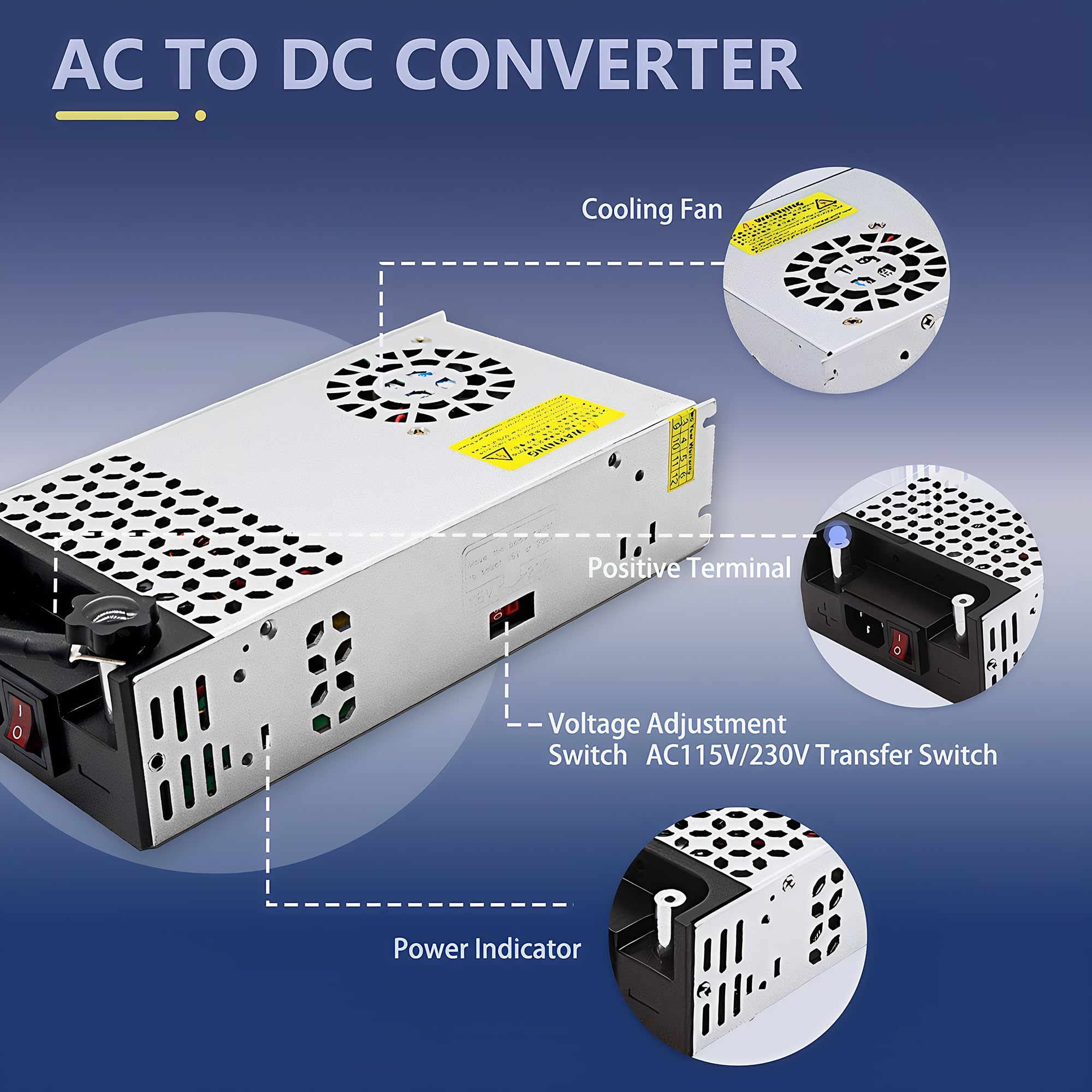 New Upgraded Diy Smps 110V 230V Ac To Dc 24V 25A 600W Power Supply Adapter,Converter Power Supply,Dc 12V Voltage Transformer For