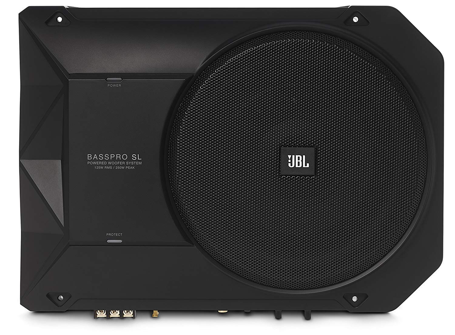 Jbl Basspro Sl 8-Inch 125W Rms Powered Under-Seat Compact Subwoofer Enclosure System (250 Watts Rms: 125 Watts), Black