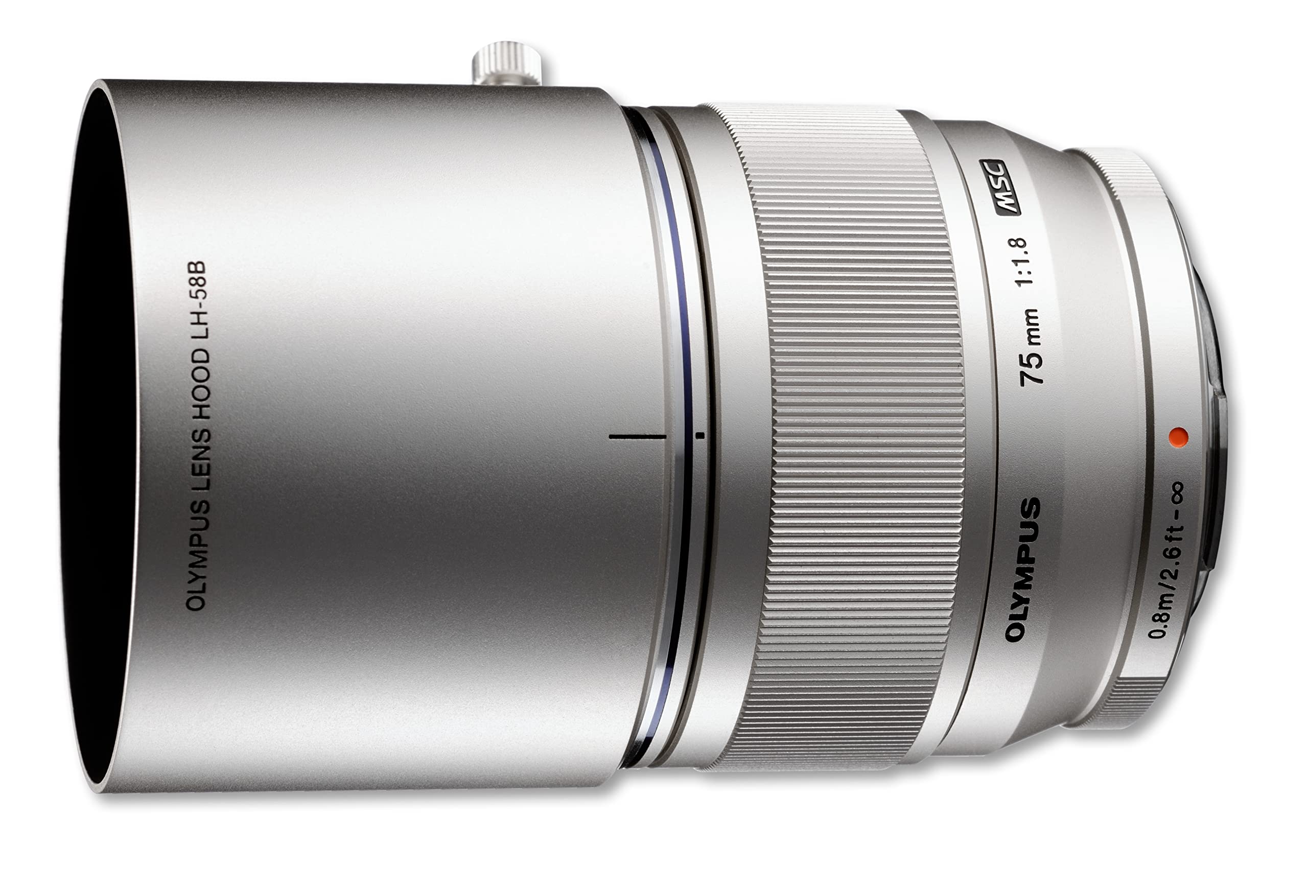 Om System Olympus M.Zuiko Digital 75Mm F1.8 Silver For Micro Four Thirds System Camera, Compact Design, Beautiful Bokeh, Bright