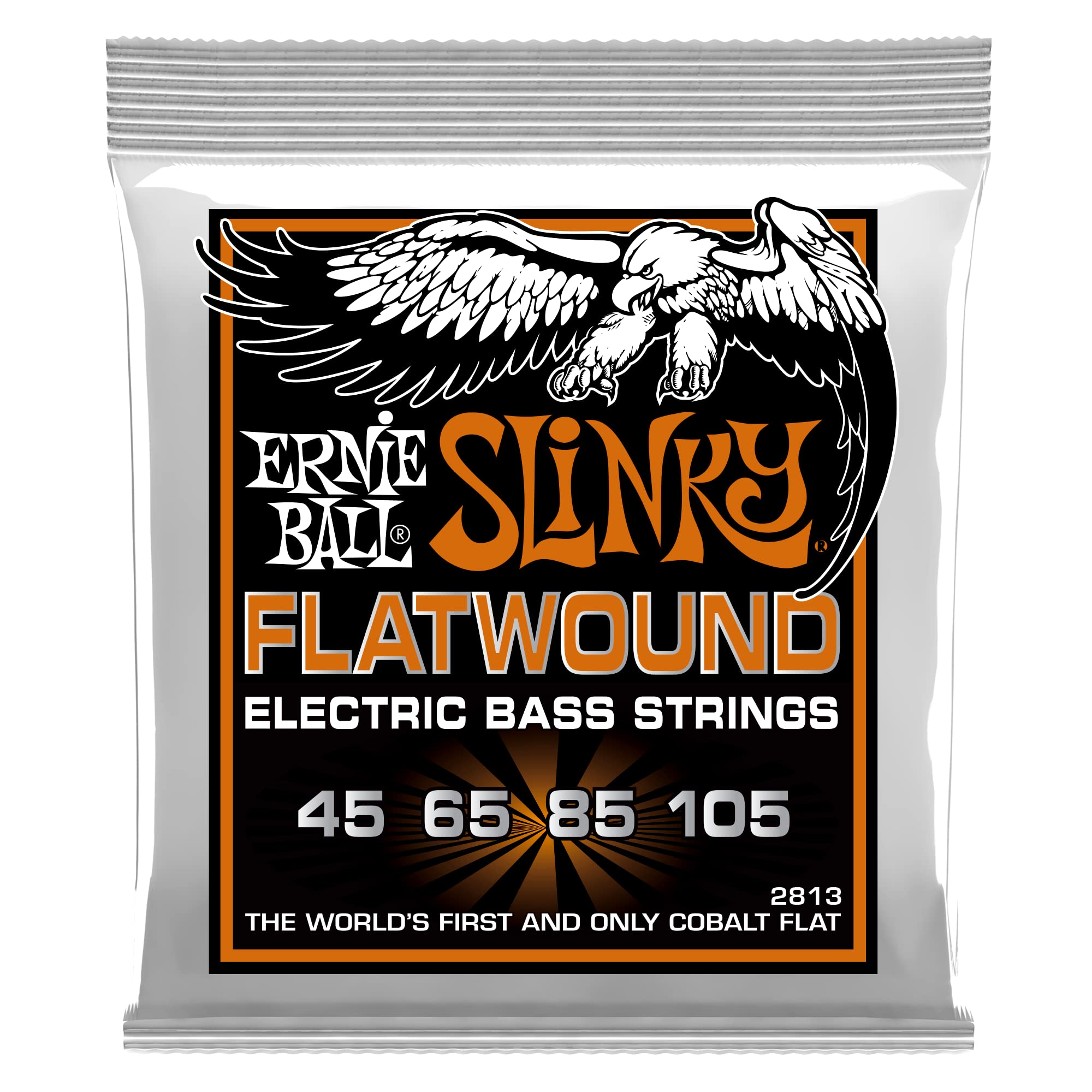 Hybrid Slinky Cobalt Flatwound Electric Bass Strings 45 105 Gauge