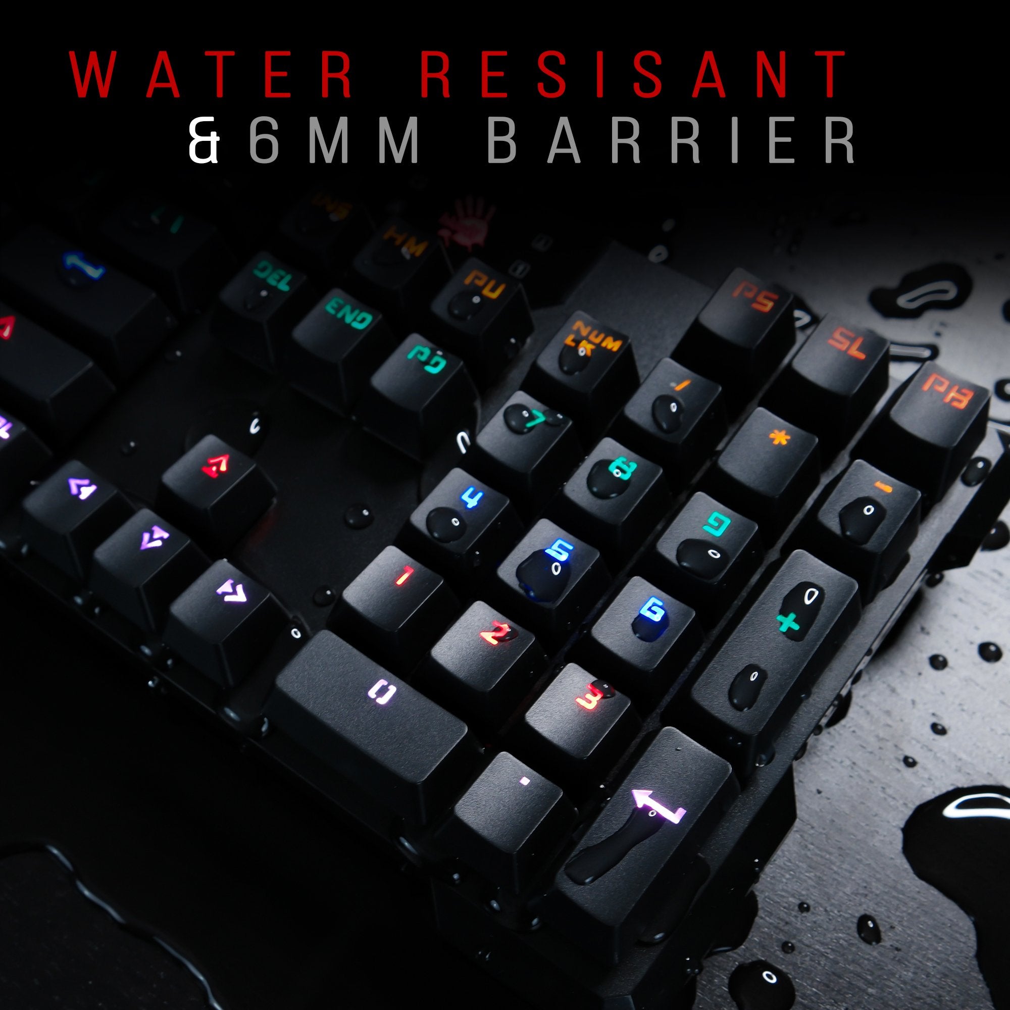 B720 Light Strike Optical Gaming Keyboard (Smooth/Linear) - Comfort Wrist Pad - Faster Than Mechanical - 0.2Ms Key Response Neon