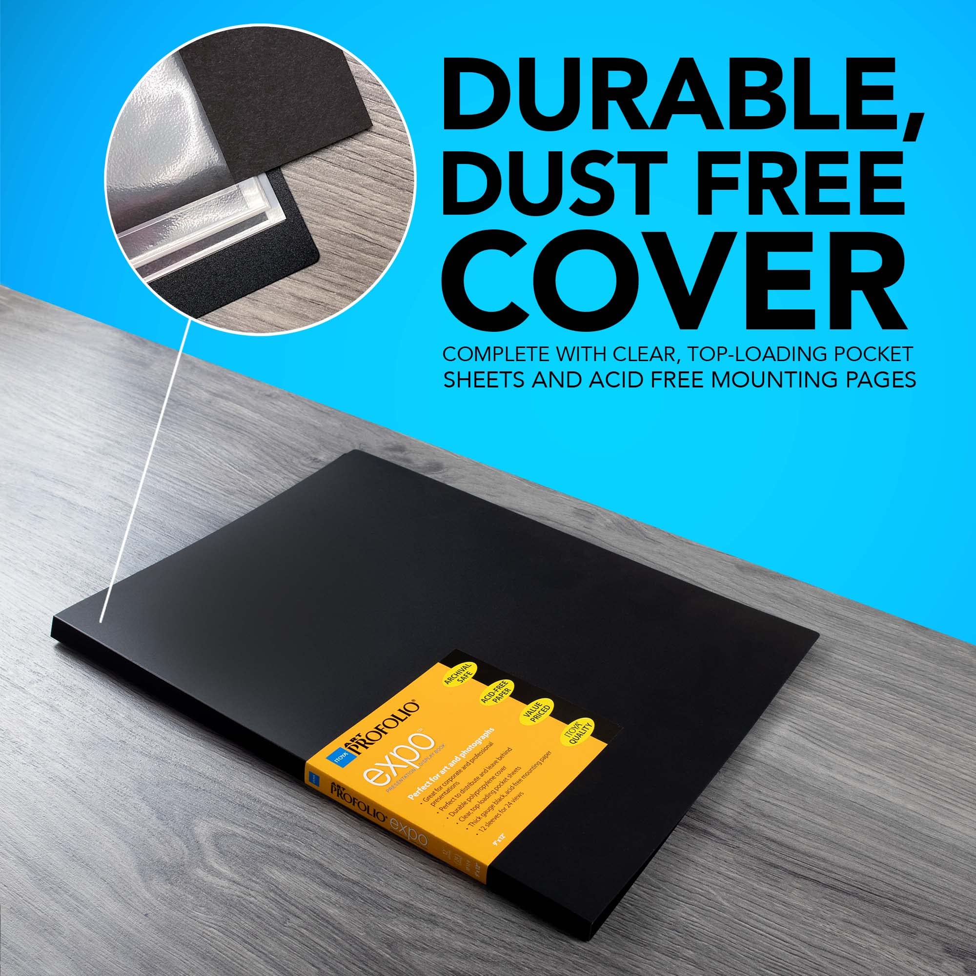 Itoya Art Profolio Expo Presentation/Display Book, 12 Sleeves, 9 X 12 Inches, Black (Xp 12 9)