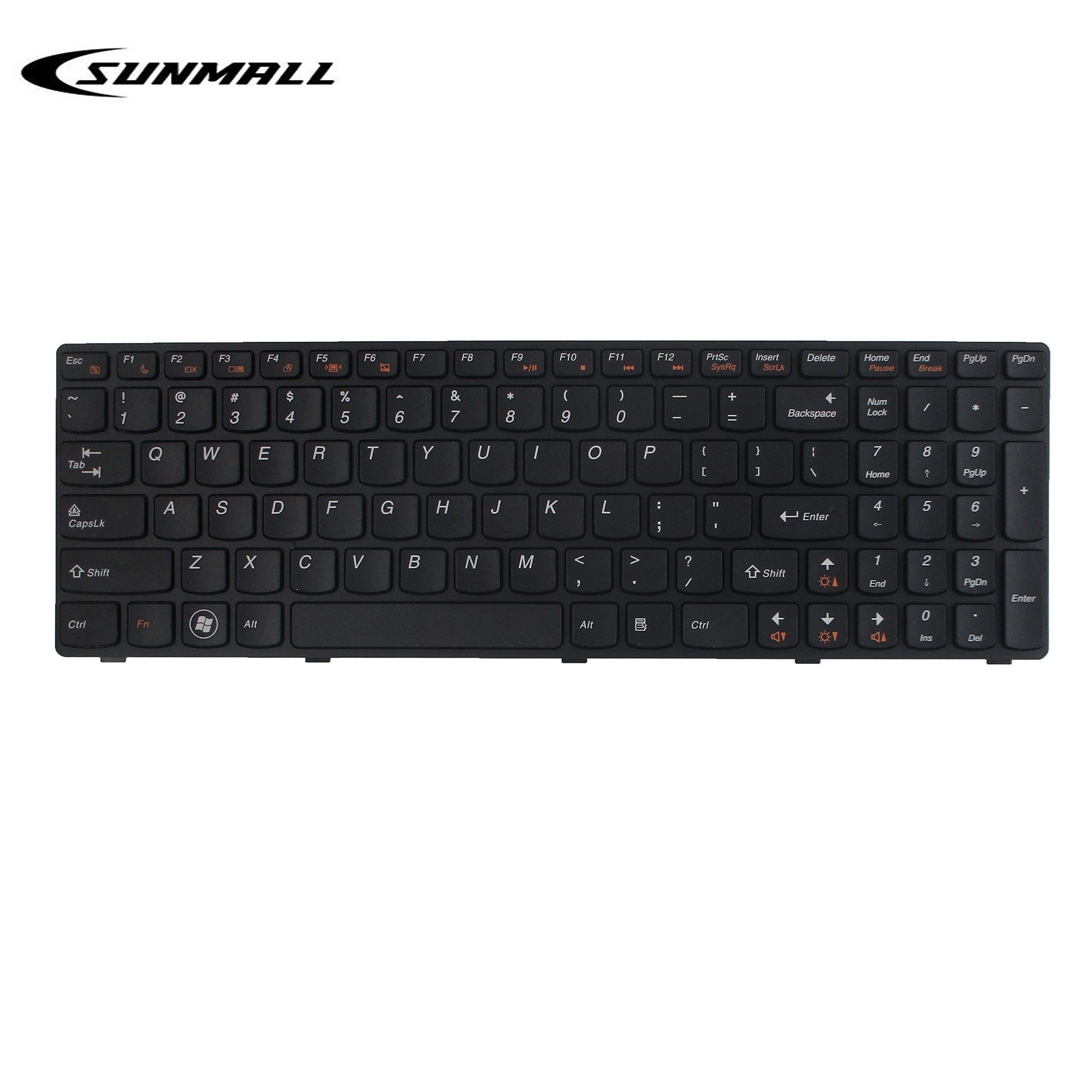 Sunmall New Keyboard Replacement With Frame Compatible With Ibm Lenovoideapad B570 Z565 Z560 570 Z575 Z560A Z560G G570 G575 G780