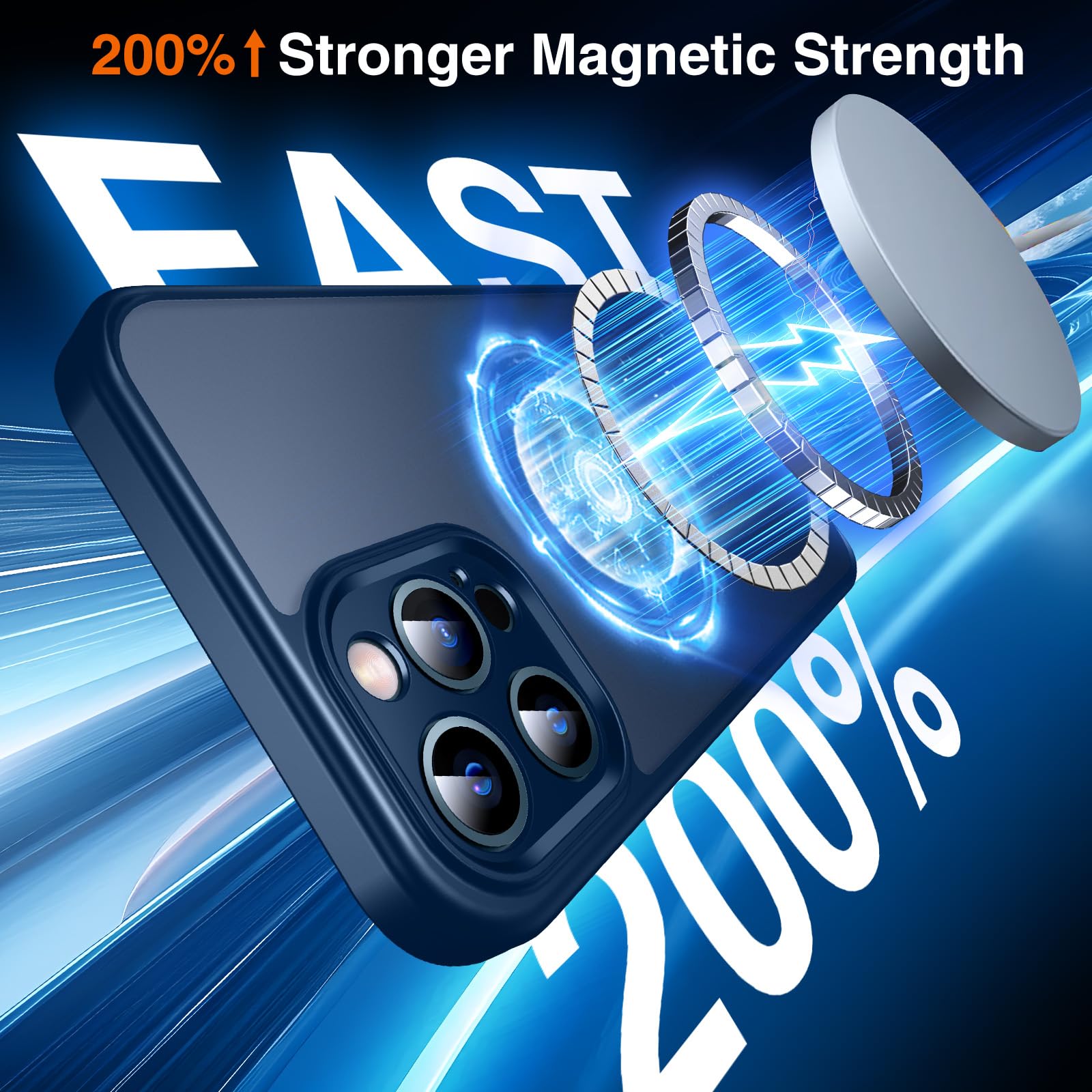 Chicfun 360 O-Ring Magstander For Iphone 12 Pro Max Case With Magnetic Kickstand Ring Holder [Compatible With Magsafe][360Rotate