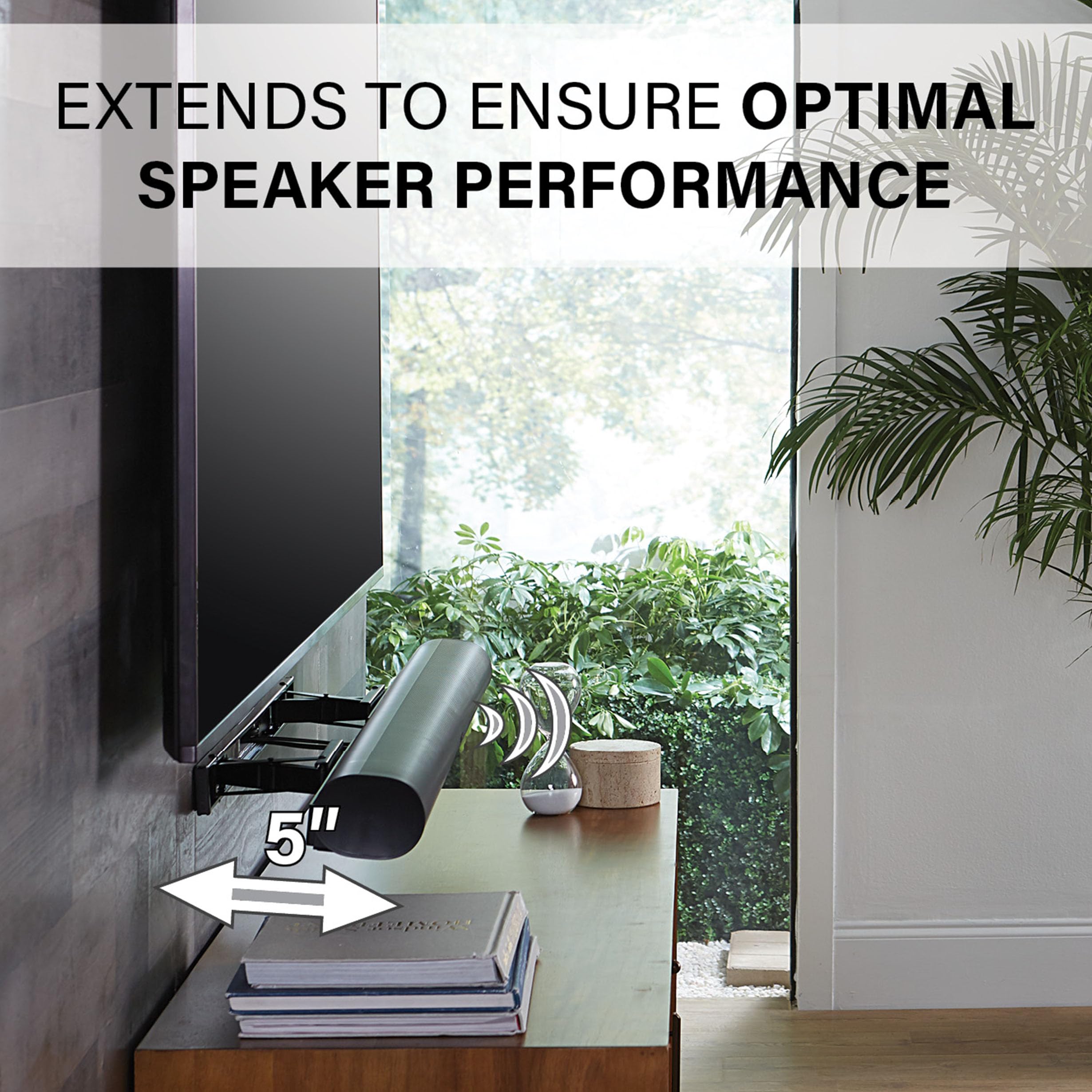 Sanus Soundbar Tv Mount Designed For Sonos Arc Sound Bar   Height & Depth Adjustable For Dolby Atmos   Universal Compatibility O