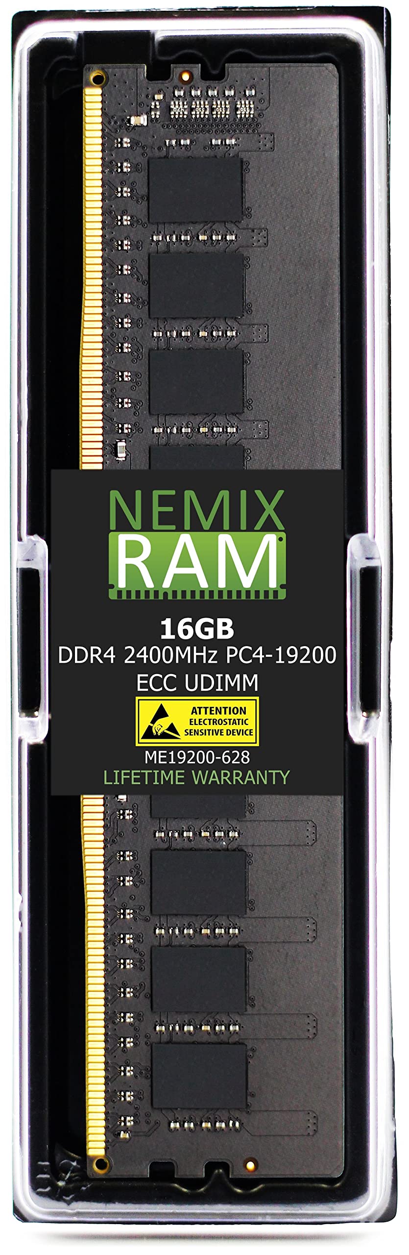 Nemix Ram 16Gb (1X16Gb) Ddr4 2400Mhz Pc4-19200 2Rx8 1.2V Cl17 288-Pin Ecc Udimm Compatible With Dell Poweredge T30 Unbuffered Memory