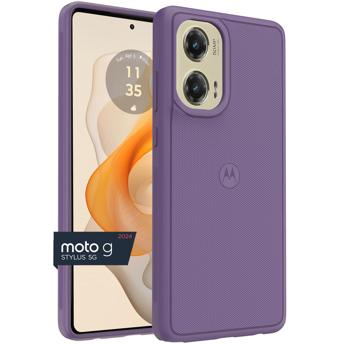 Motorola Moto G Stylus 5G (2024) Textured Protective Case  Daybreak   Precision Fit Shock Absorbing Cases For Enhanced Phone Gri