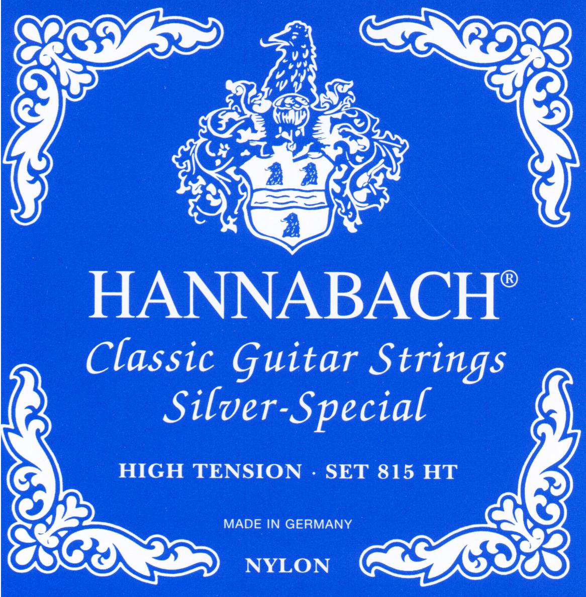 Hannabach 652537 Series 815 Silver Special High Tension String Set For Classic Guitar   Blue