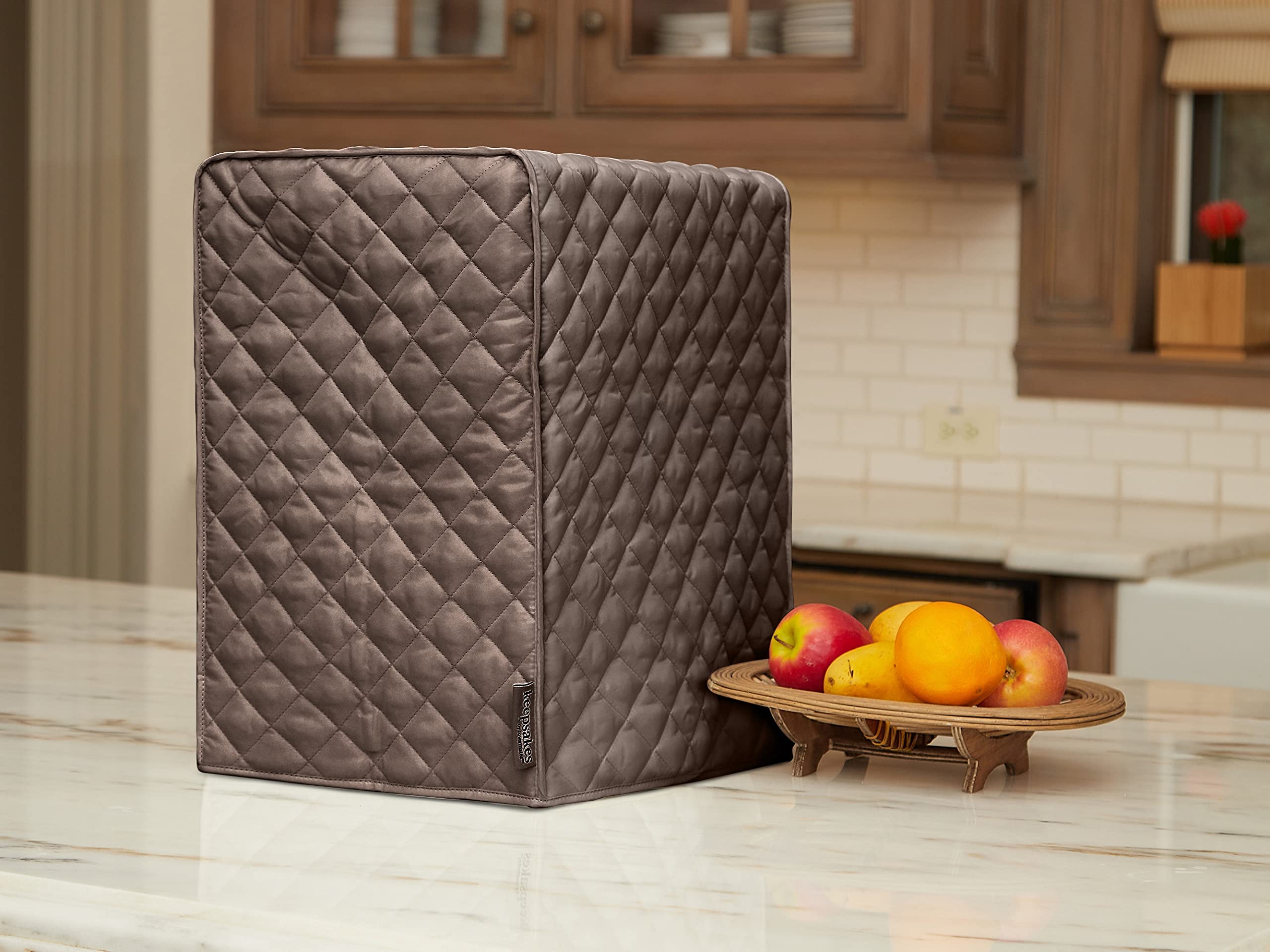 Covermates Keepsakes   Rectangular Appliance Cover   Dust Protection   Stain Resistant   Washable   Appliance Cover Bronze