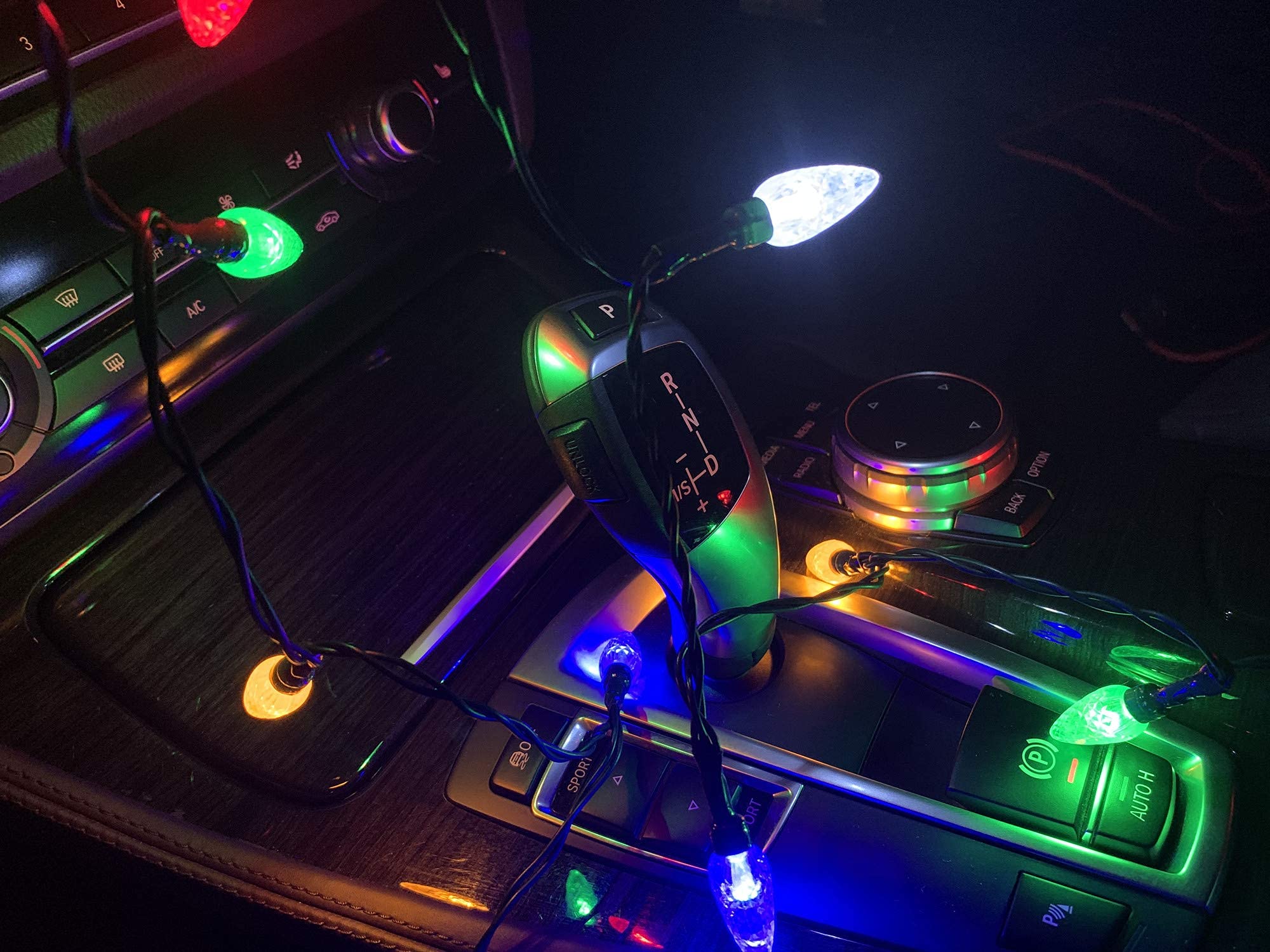 Cewuidy YAGE Tale LED Christmas Light Phone Charger Cable, 50in, Multicolor, 10 LED Bulbs, Compatible with iPhone Models (2pcs)