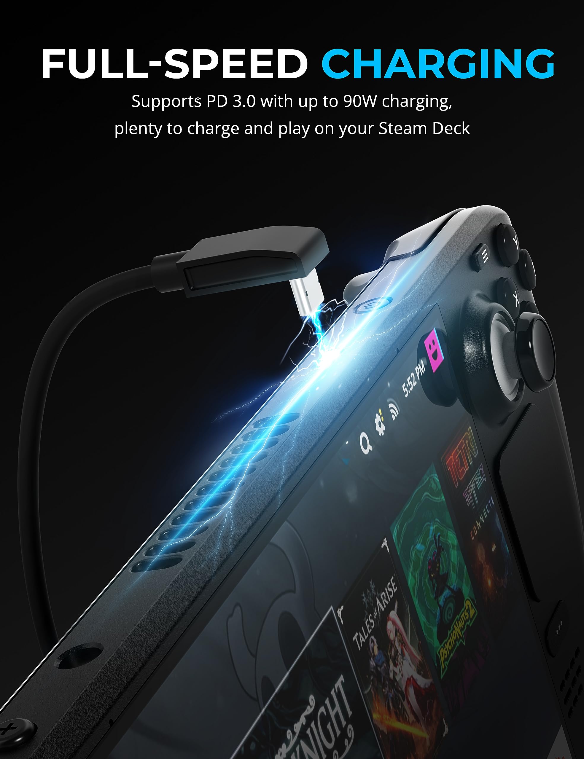 Sabrent Docking Station Compatible With Steam Deck, 7 In 1 Dock With M.2 Ssd Slot, Hdmi 2.0 4K@60Hz, Gigabit Ethernet, Dual Usb