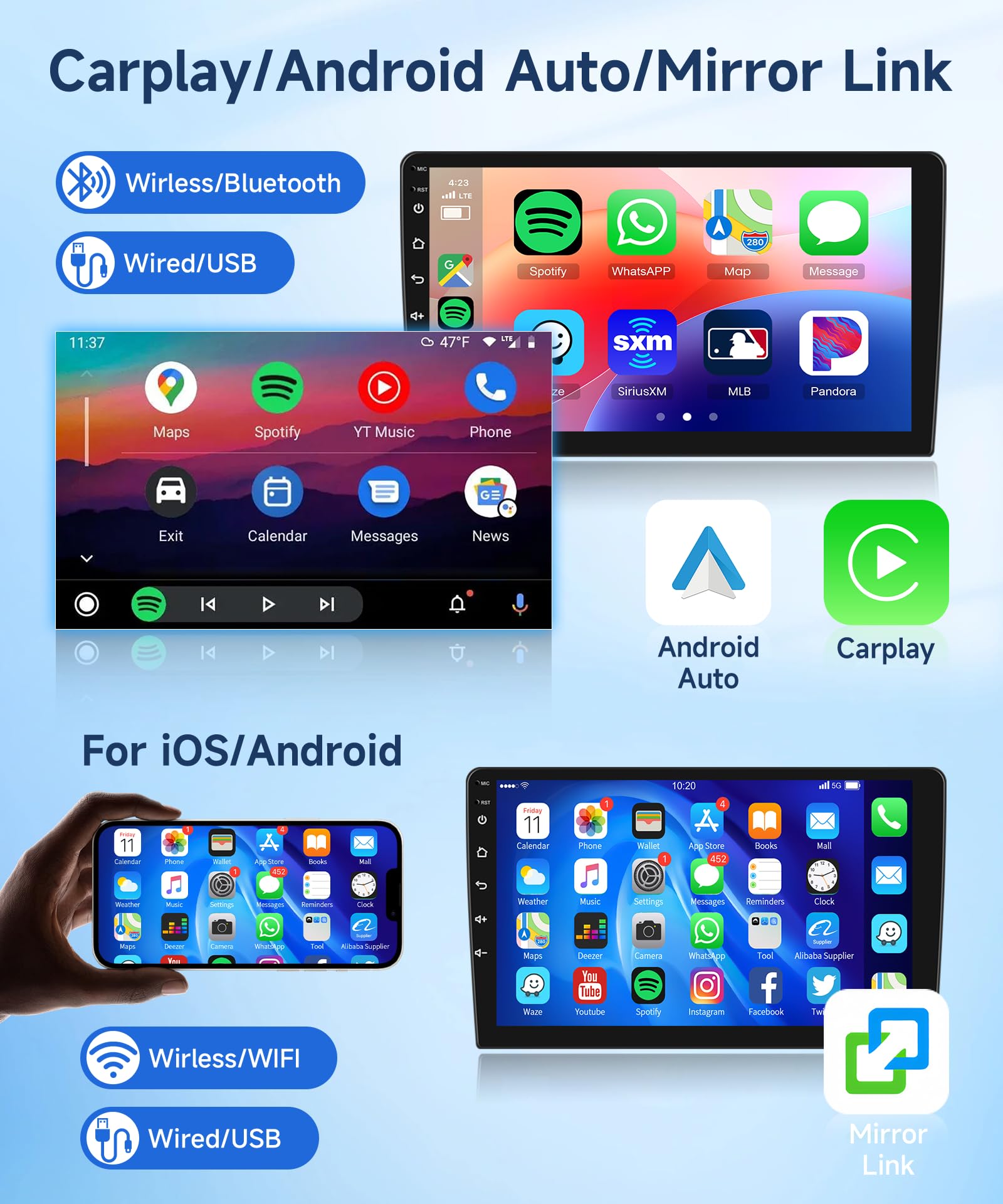 2G 64G Android 13 Car Stereo Radio For Toyota Corolla 2009 2013 Wireless Carplay And Android Auto, Rimoody 9 Touch Screen Gps Na