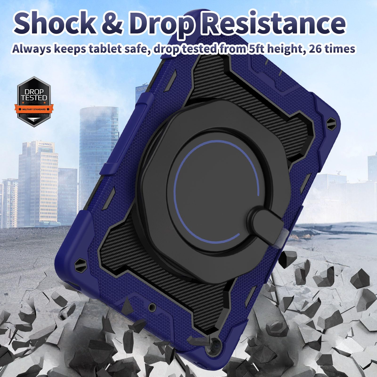 Roiskin For Ipad 9Th 8Th 7Th Generation Case(Ipad 10.2 Inch) With Hd Screen Protector For Kids[15Ft Drop Protection] Rugged Ipad