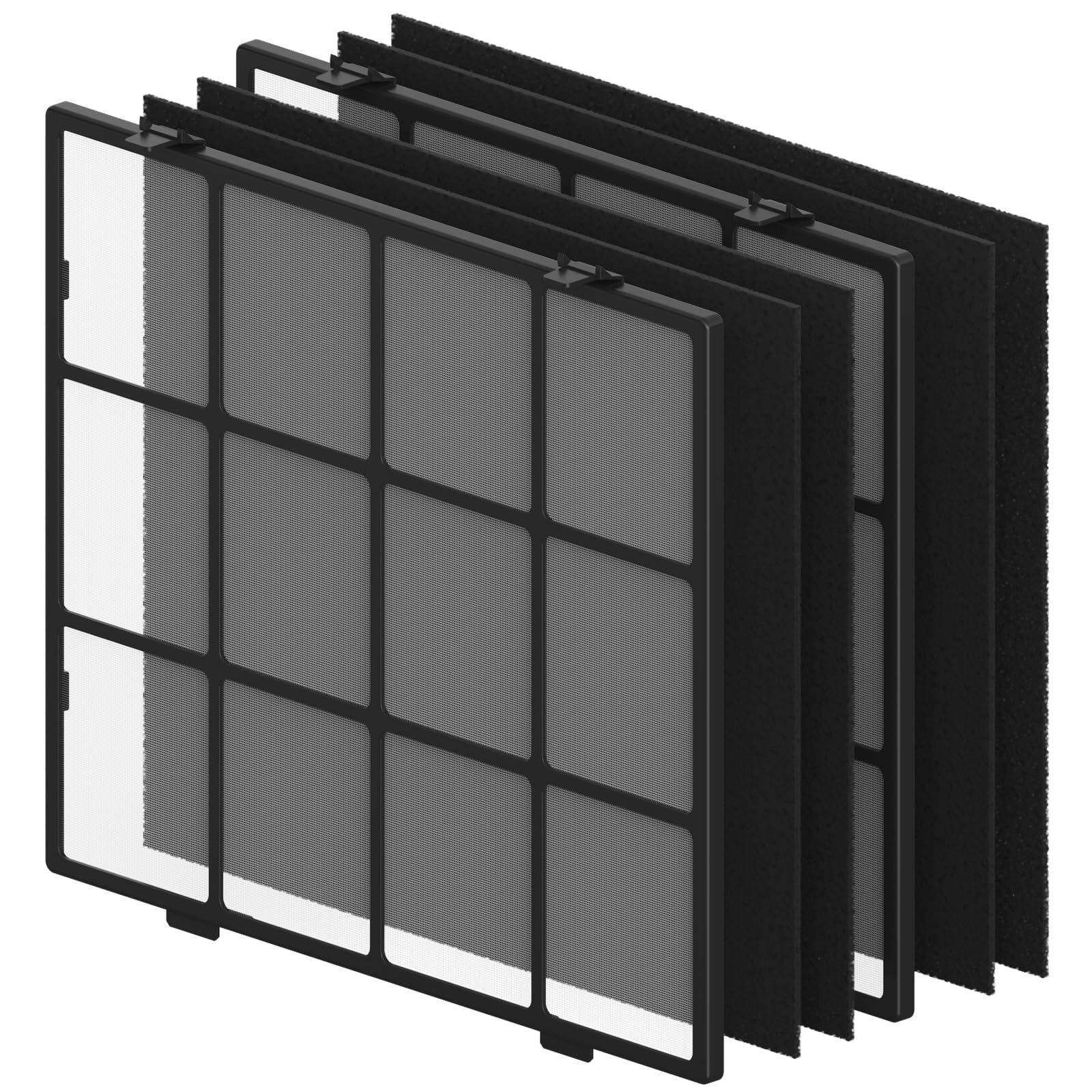 AP-1512HH Washable Pre-filter Set for Coway Airmega AP-1512HH and Airmega 200M Purifier, Includes 2 Washable Pre-filter and 4 Od