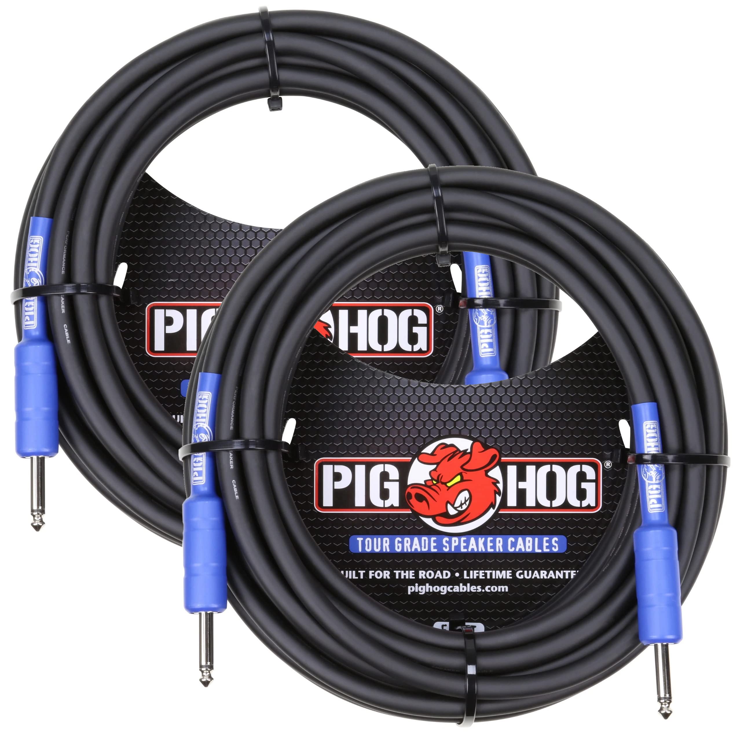 Pig Hog Phsc50 14 Gauge Wire Speaker Cable, 50 Foot   2 Pack