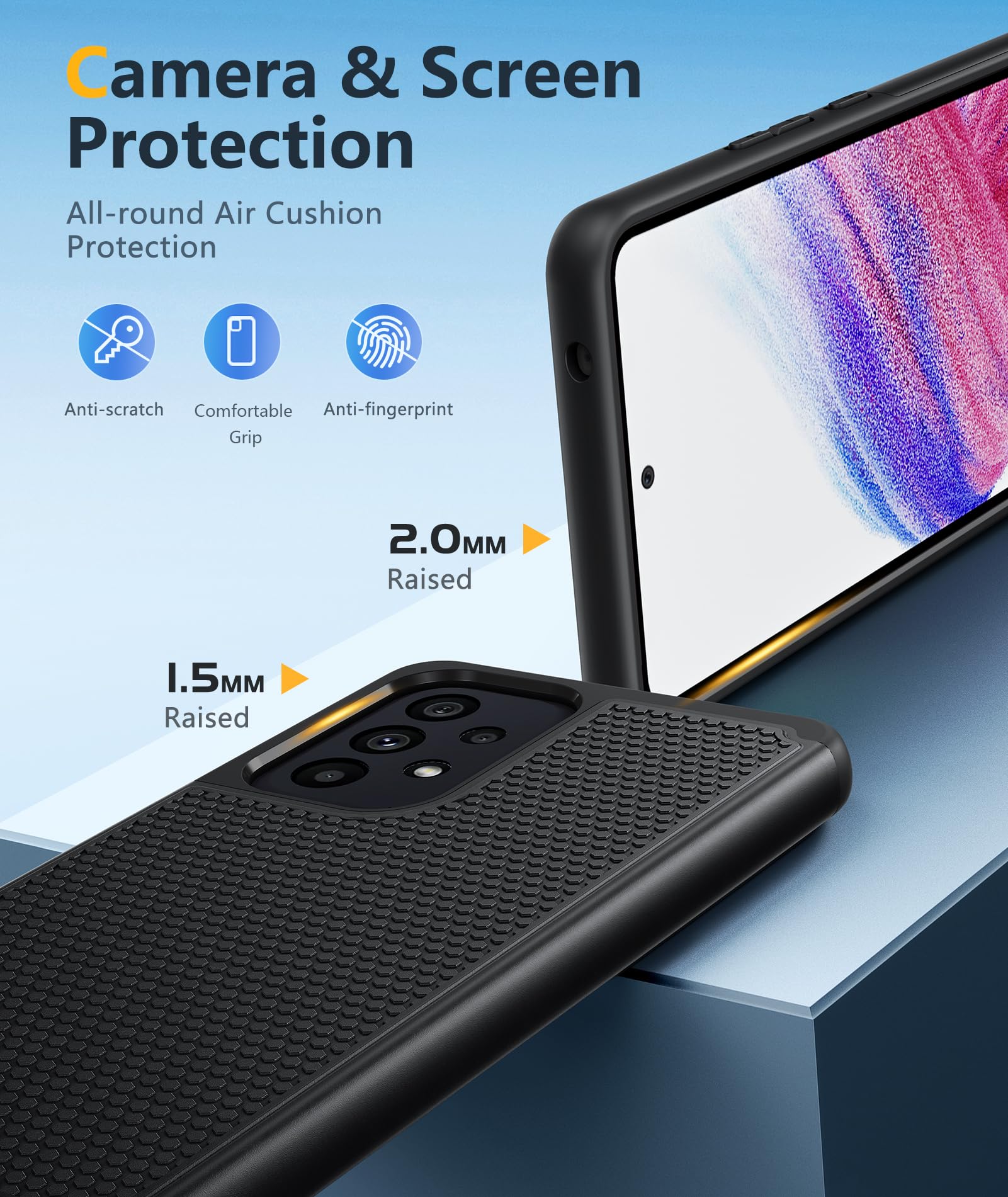 Bniut For Samsung Galaxy A53 5G (Galaxy A53 5G Uw) Case: Dual Layer Protective Heavy Duty Cell Phone Cover Shockproof Rugged Wit