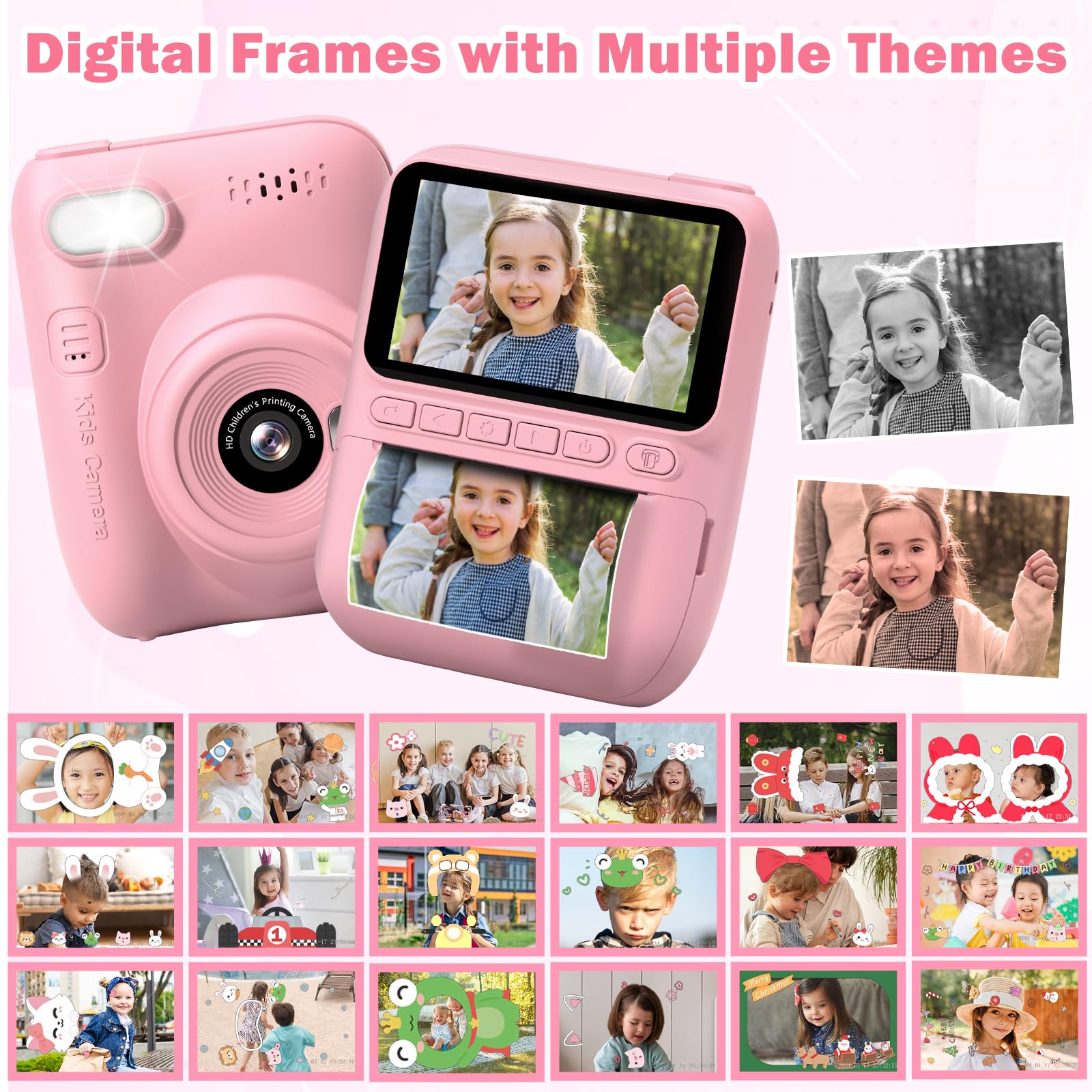 Kids Camera Instant Print, 3.0 Inch Hd Screen Camera For Kids, Boys Girls Christmas Birthday Gifts Toy For 3 4 5 6 7 8 9 10 11 1
