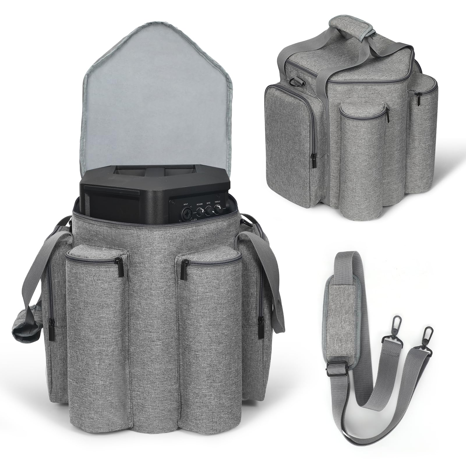 Pisosn Portable Cover Carrying Case Bag Compatible With Bose S1 Pro Portable Bluetooth Speaker (Gray)