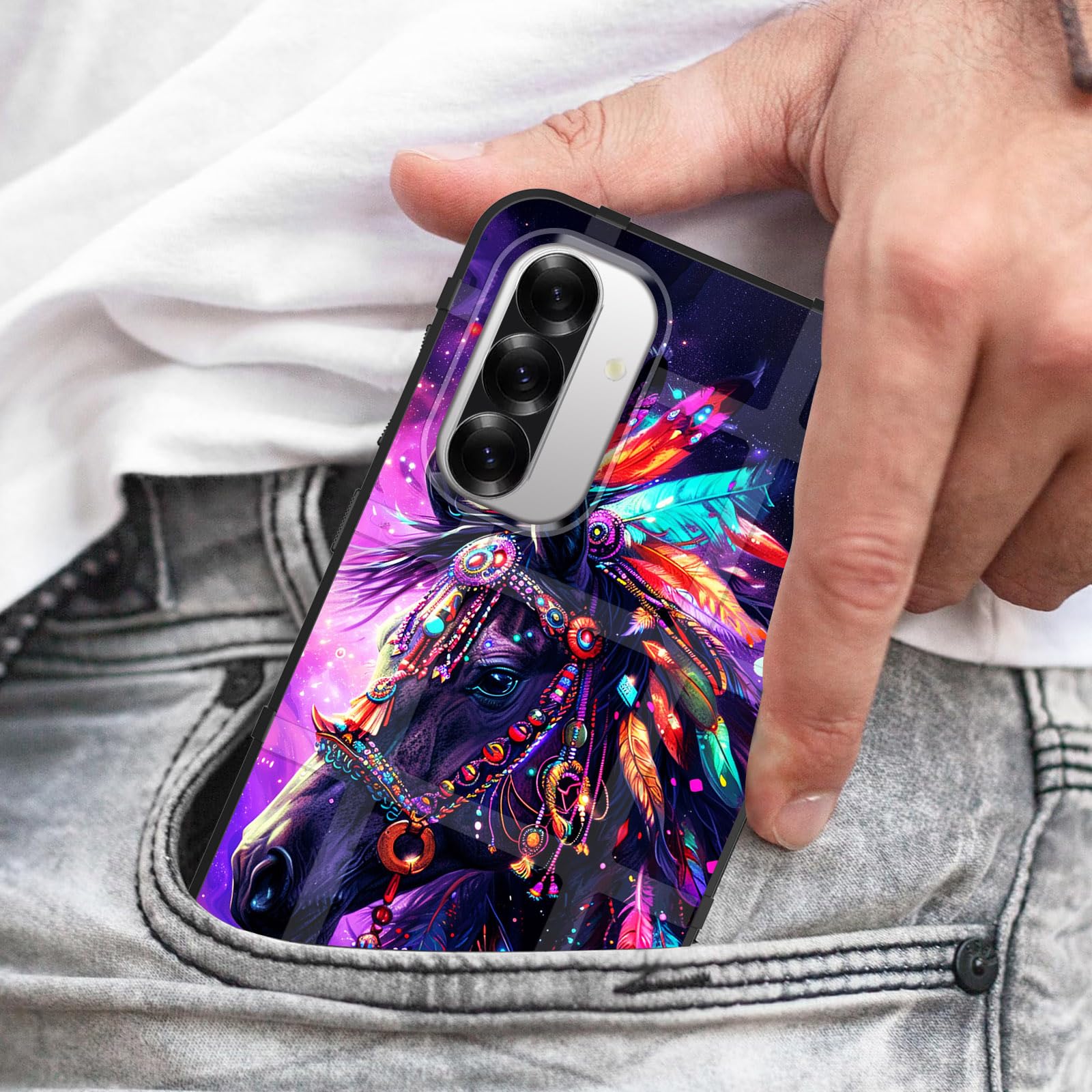 Gfewytjyj For Galaxy A36 5G / A56 5G Case,Fashion Shock-Absorption Flexible Tpu Bumper Soft Rubber Protective Phone Case Cover F