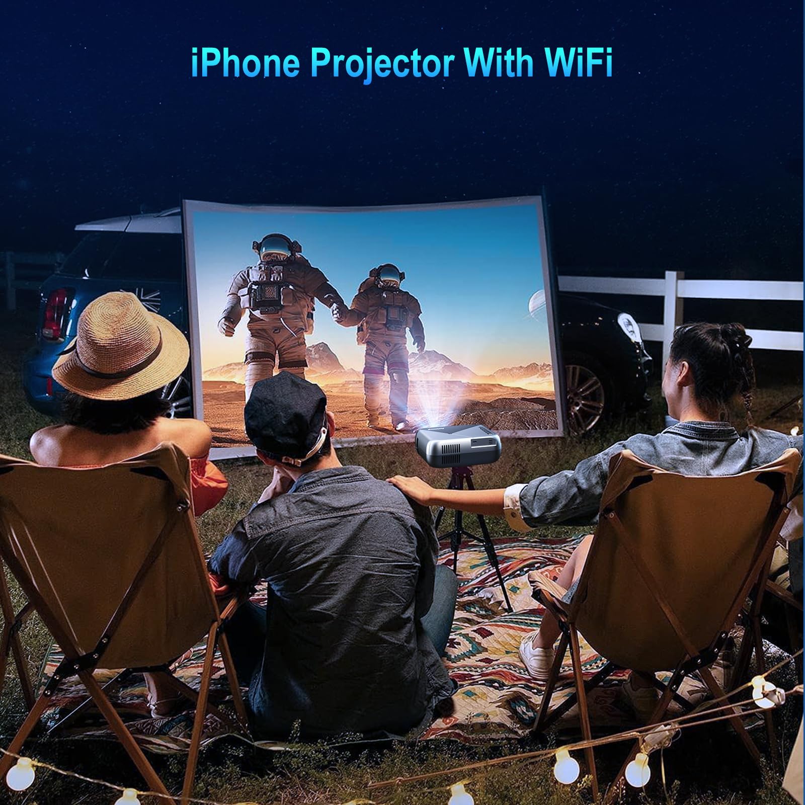 Mini Projector With Wifi, Antmap Phone Projector For Iphone Mini Pocket Projector Wifi Projector Portable Projector With Hdmi Wi