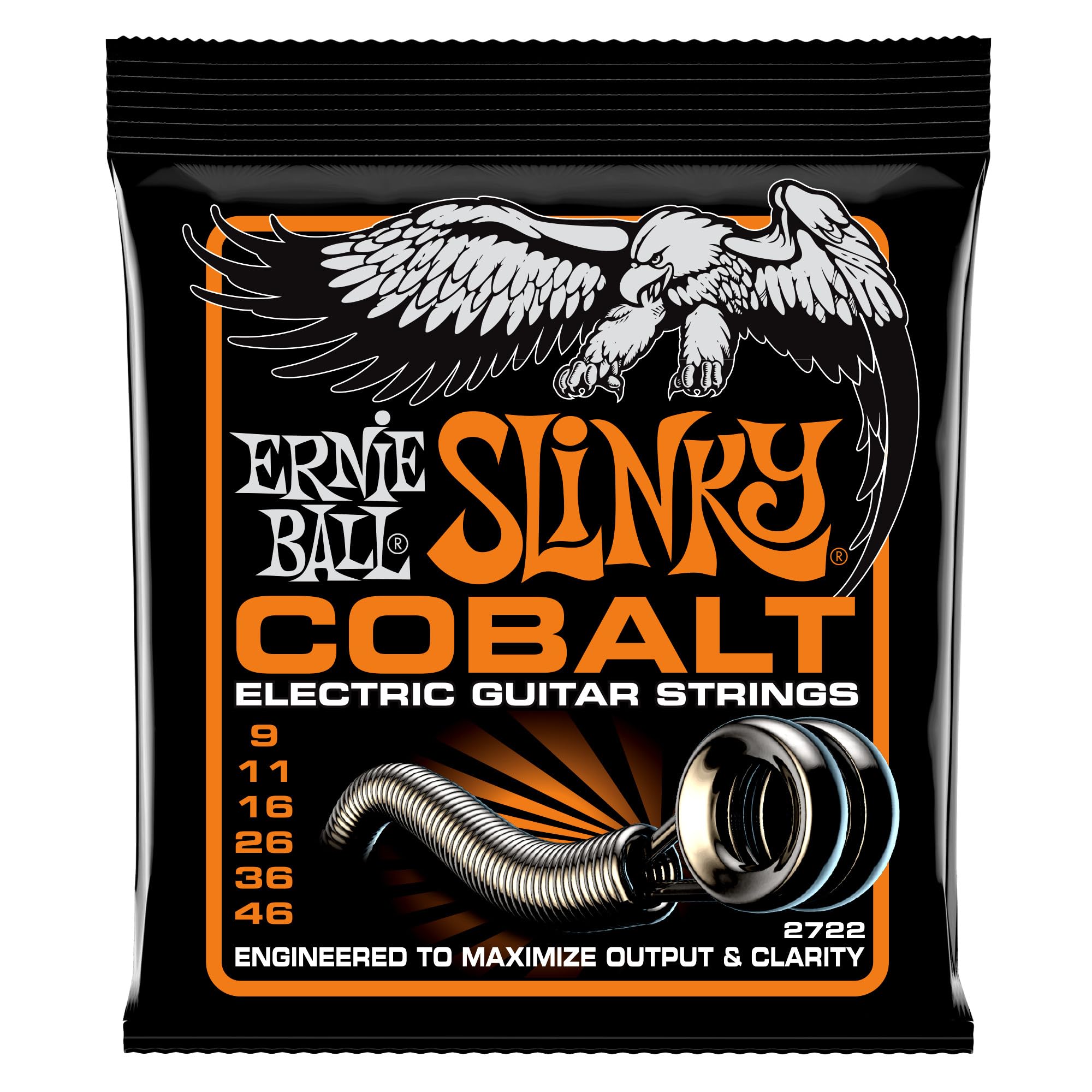 Ernie Ball Hybrid Slinky Cobalt Electric Guitar Strings, 9-46 Gauge (P02722)