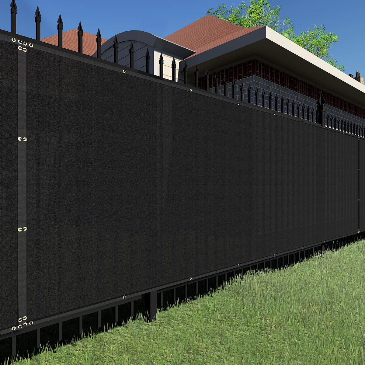 Tang Sunshades Depot Privacy Fence Screen Black 6 X 75 Heavy Duty Commercial Windscreen Residential Fence Netting Fence Cover 15
