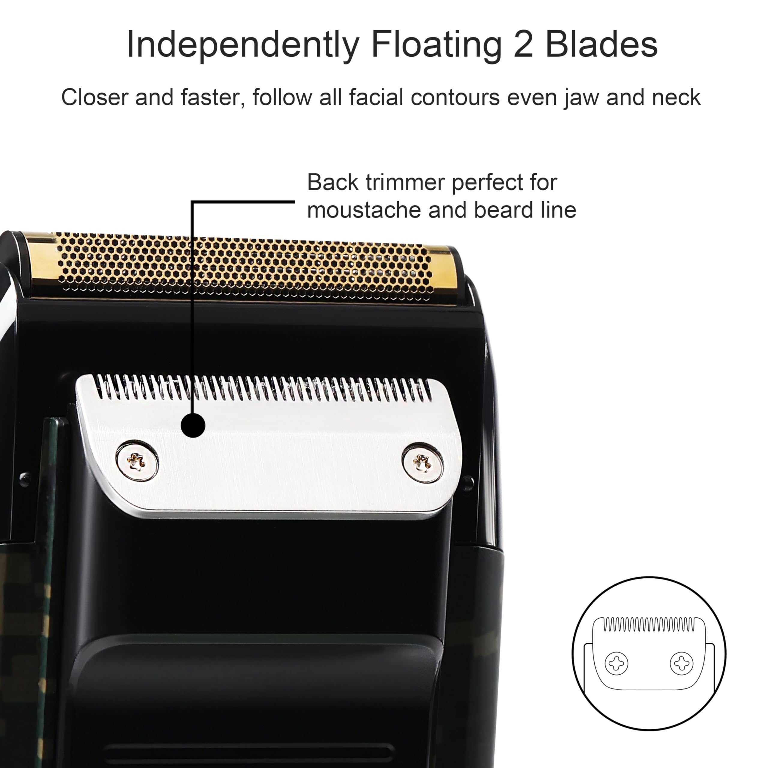 Kemei Foil Professional Electric Shaver For Men Razor With Bald Trimmer Cordless Shavers Rechargeble Led Display 2 In 1