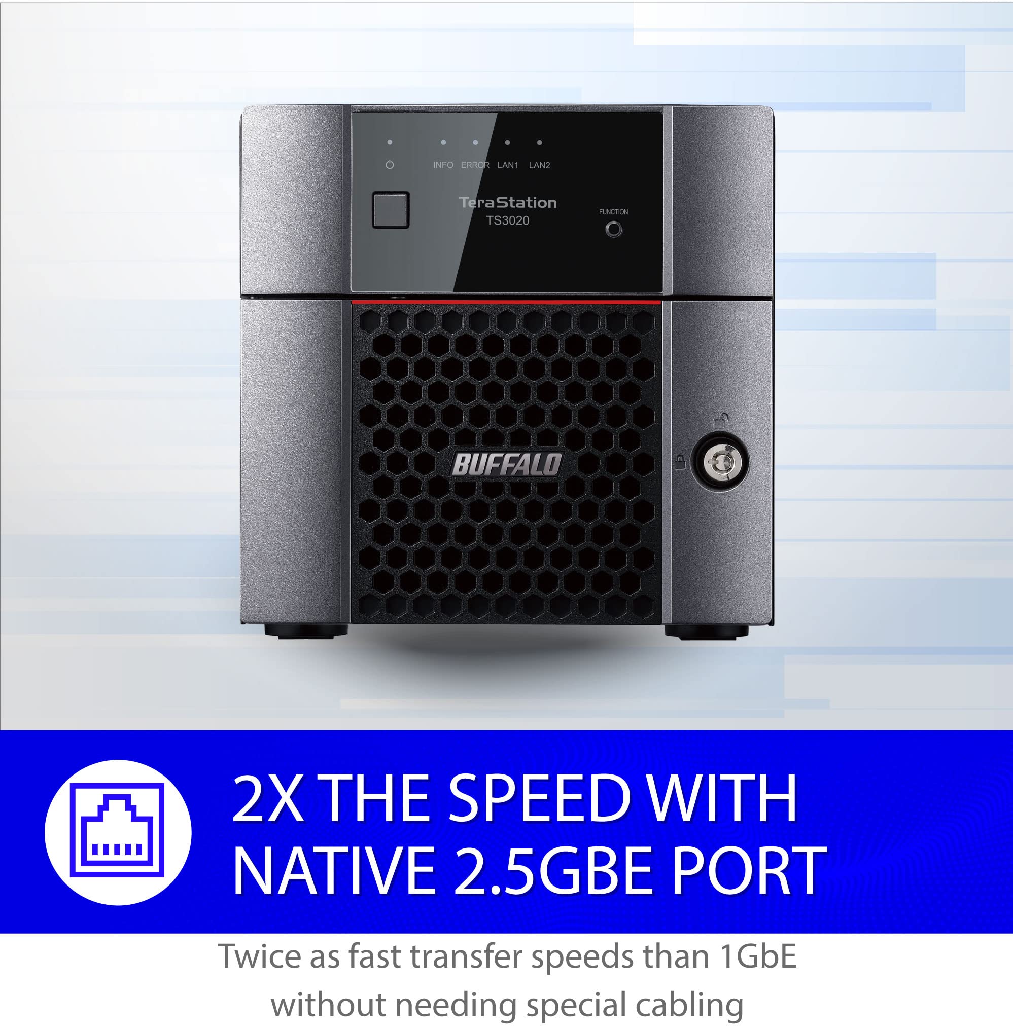 Buffalo Terastation 3220Dn 2 Bay Desktop Nas 8Tb (2X4Tb) With Hdd Nas Hard Drives Included 2.5Gbe / Computer Network Attached St