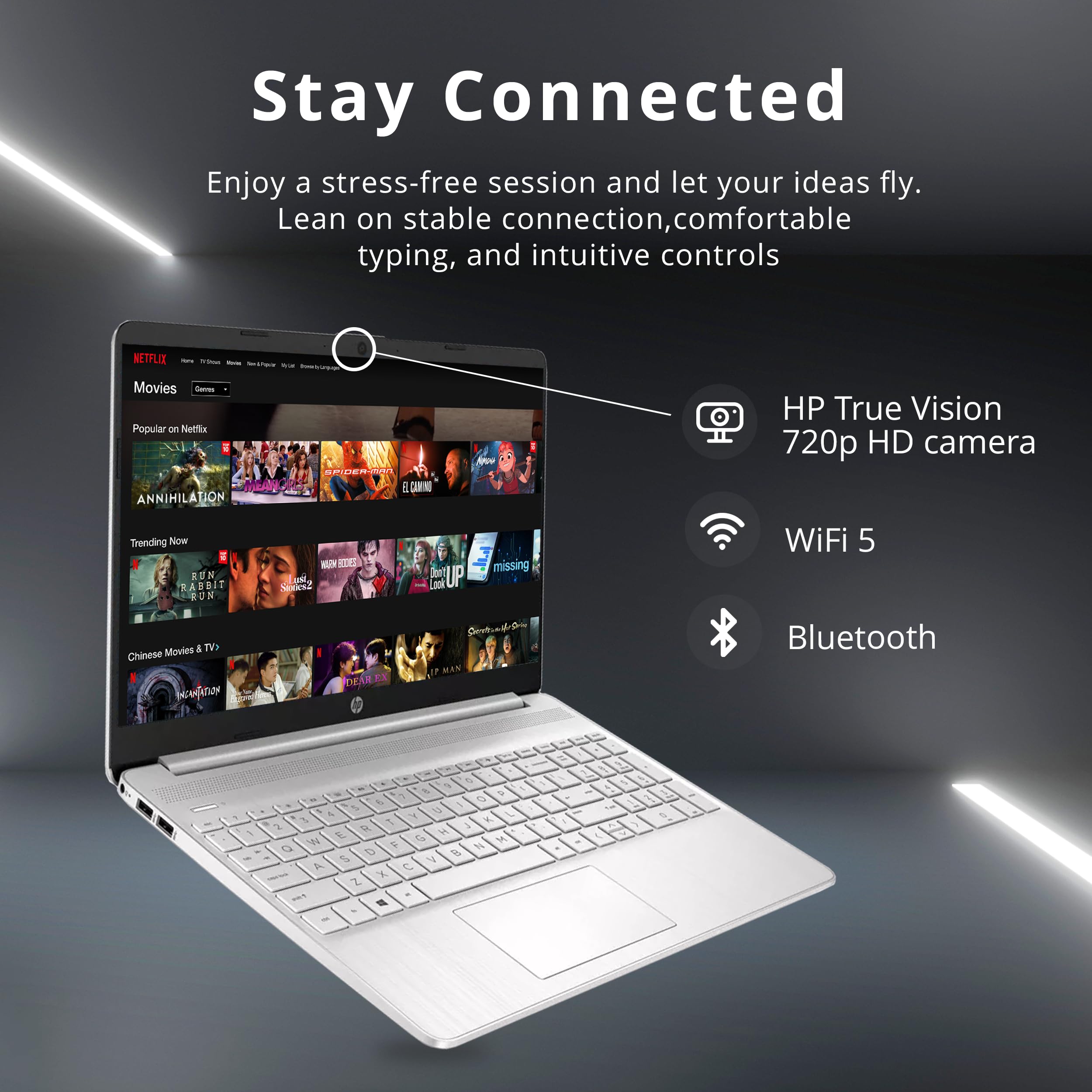 Hp 2022 15.6'' Hd Brightview Laptop, Intel Pentium Silver N5030 Processor, 8Gb Ram, 256Gb Pcie Ssd, Intel Hd Graphics 605, 720P