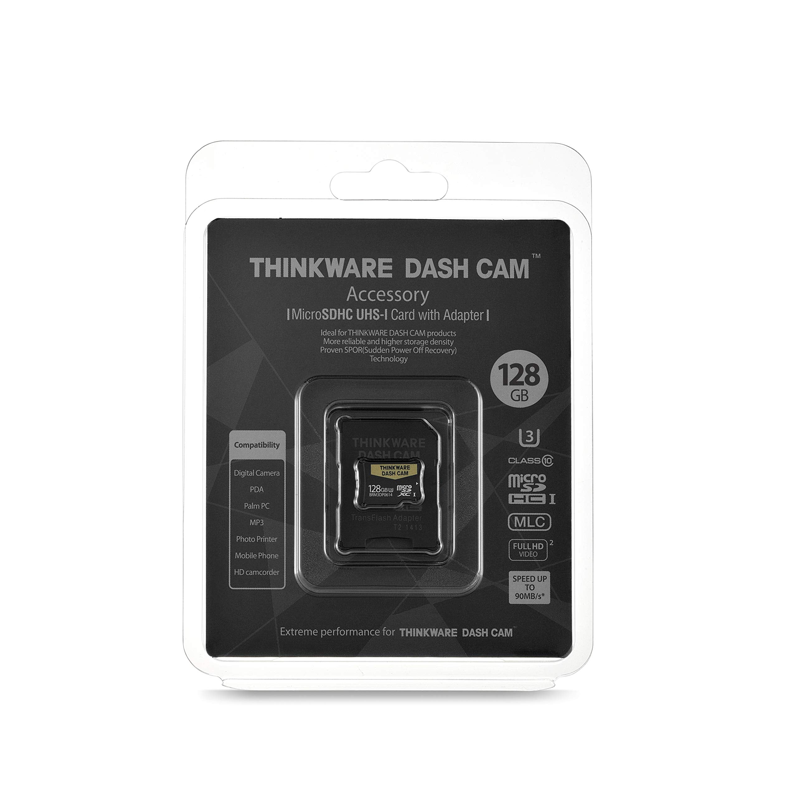 Thinkware Twa Smu128 Thinkware Uhs I 128 Gb Microsd Card | Mlc Nand | Anti File Corruption | For Dash Cam, 128Gb