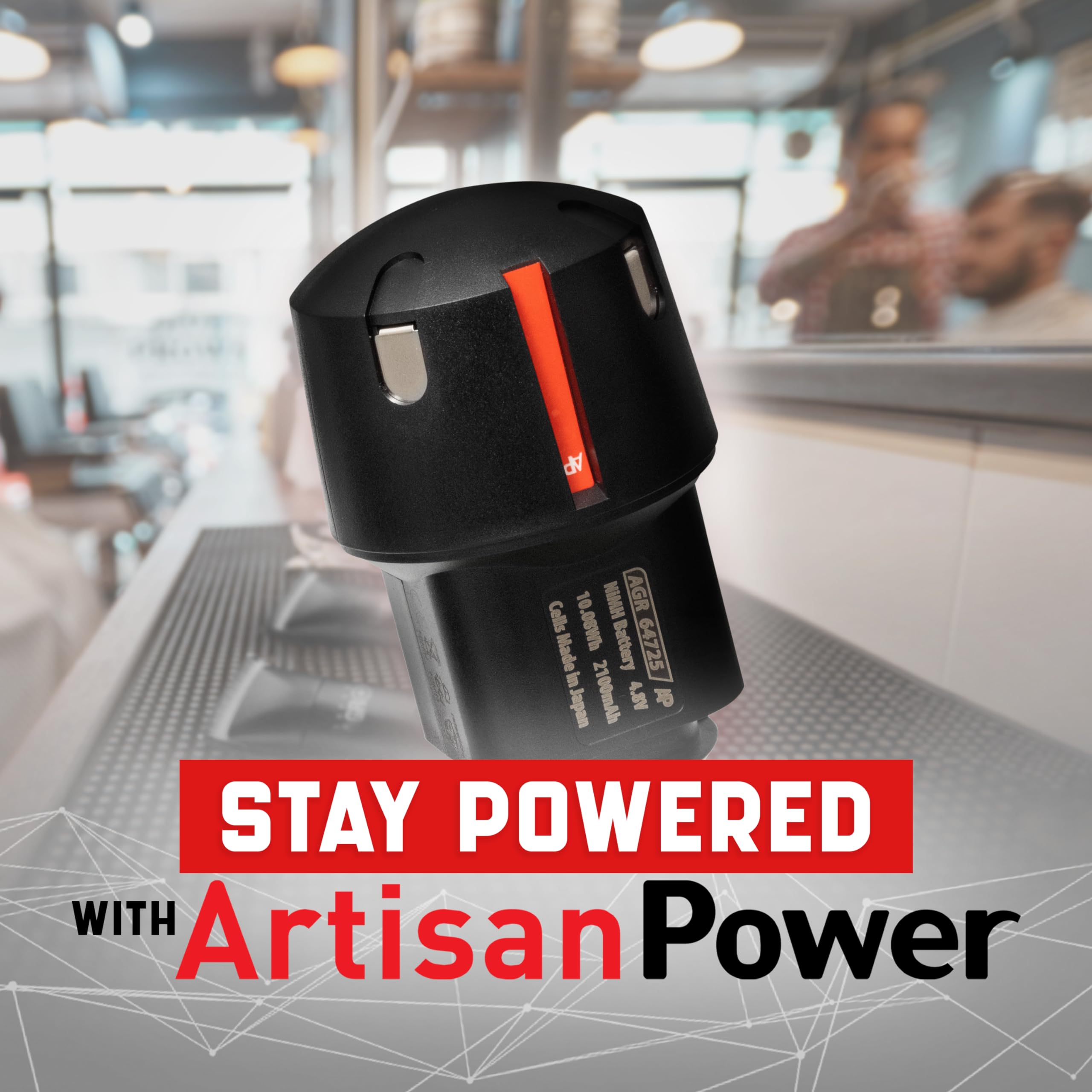 High-Capacity Replacement Battery For Andis Powergroom Agr And Bgr Clippers. Nimh, 2100Mah, Japanese Cells. Compatible With Andi