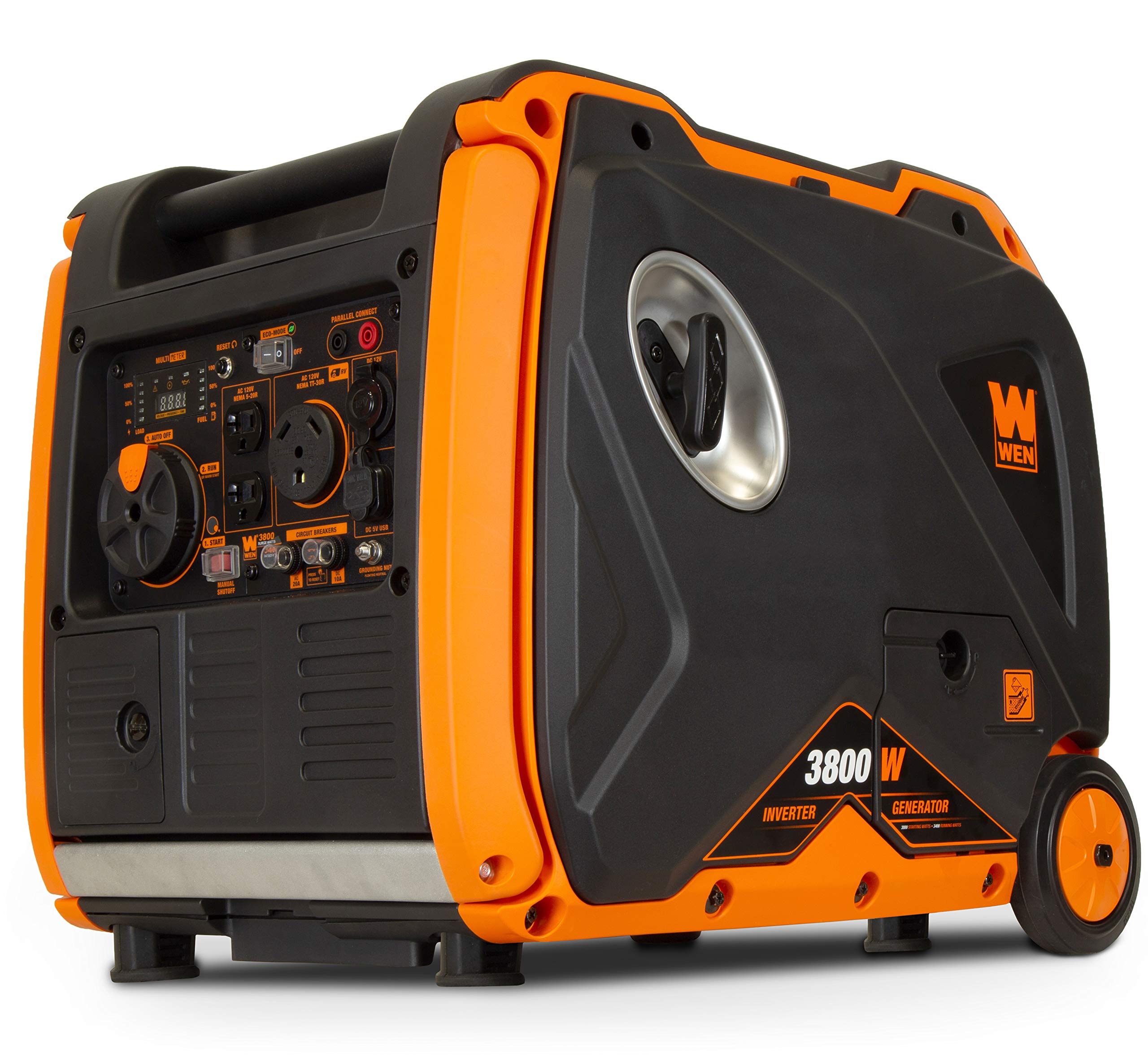 Wen 3800 Watt Inverter Generator, Electric Start, Rv Ready, Portable And Super Quiet With Fuel Shut Off (56380I)