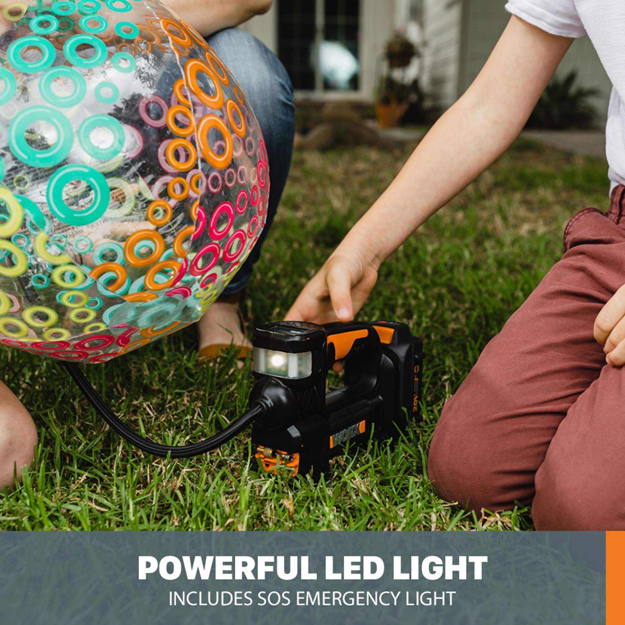 Worx Wx092L.9 20V Power Share Portable Air Pump Inflator (Tool Only)