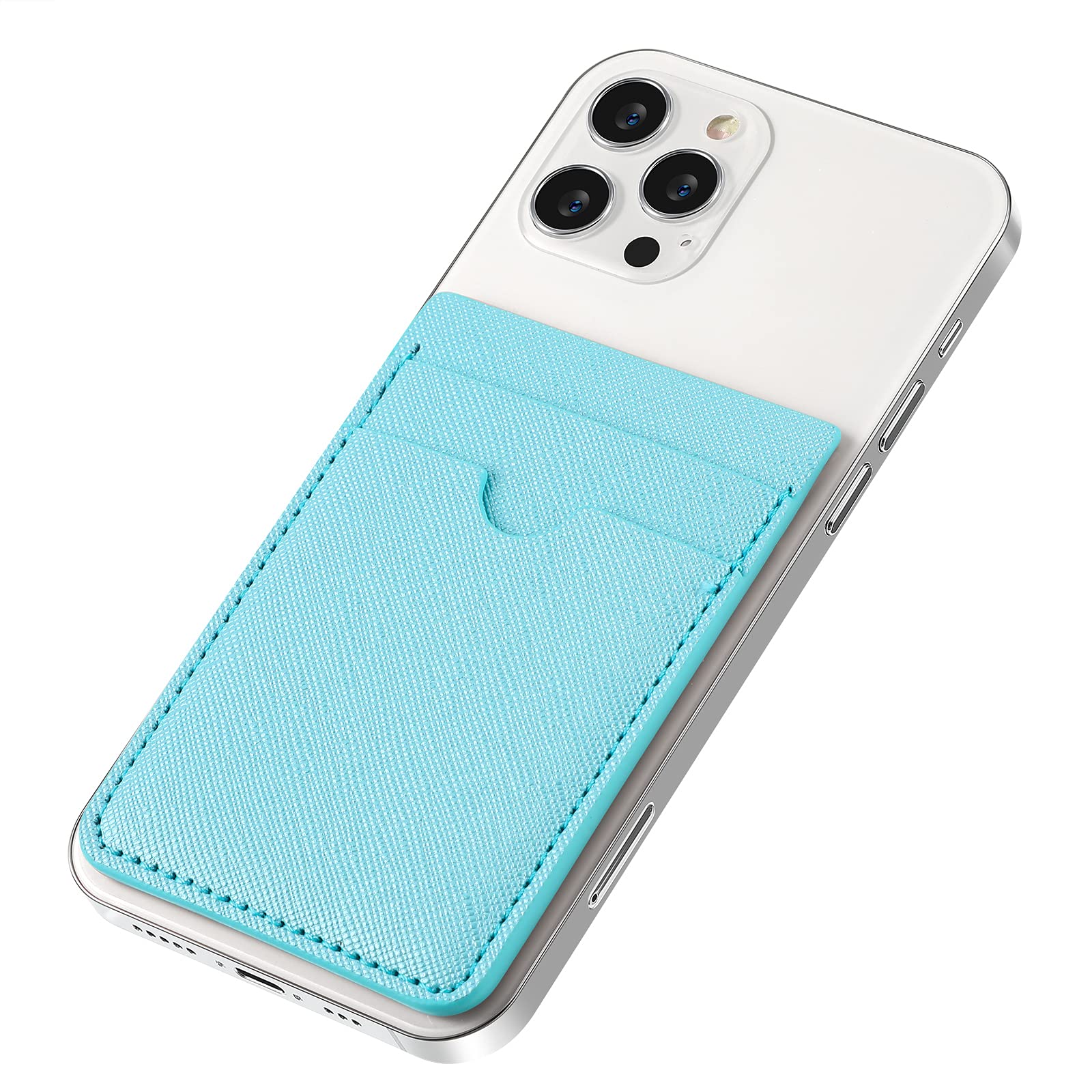 Weewooday 6 Piece Pu Leather Phone Card Pocket Holder, Id Credit Card Wallet Case, Compatible With Most Smartphones (Elegant Col