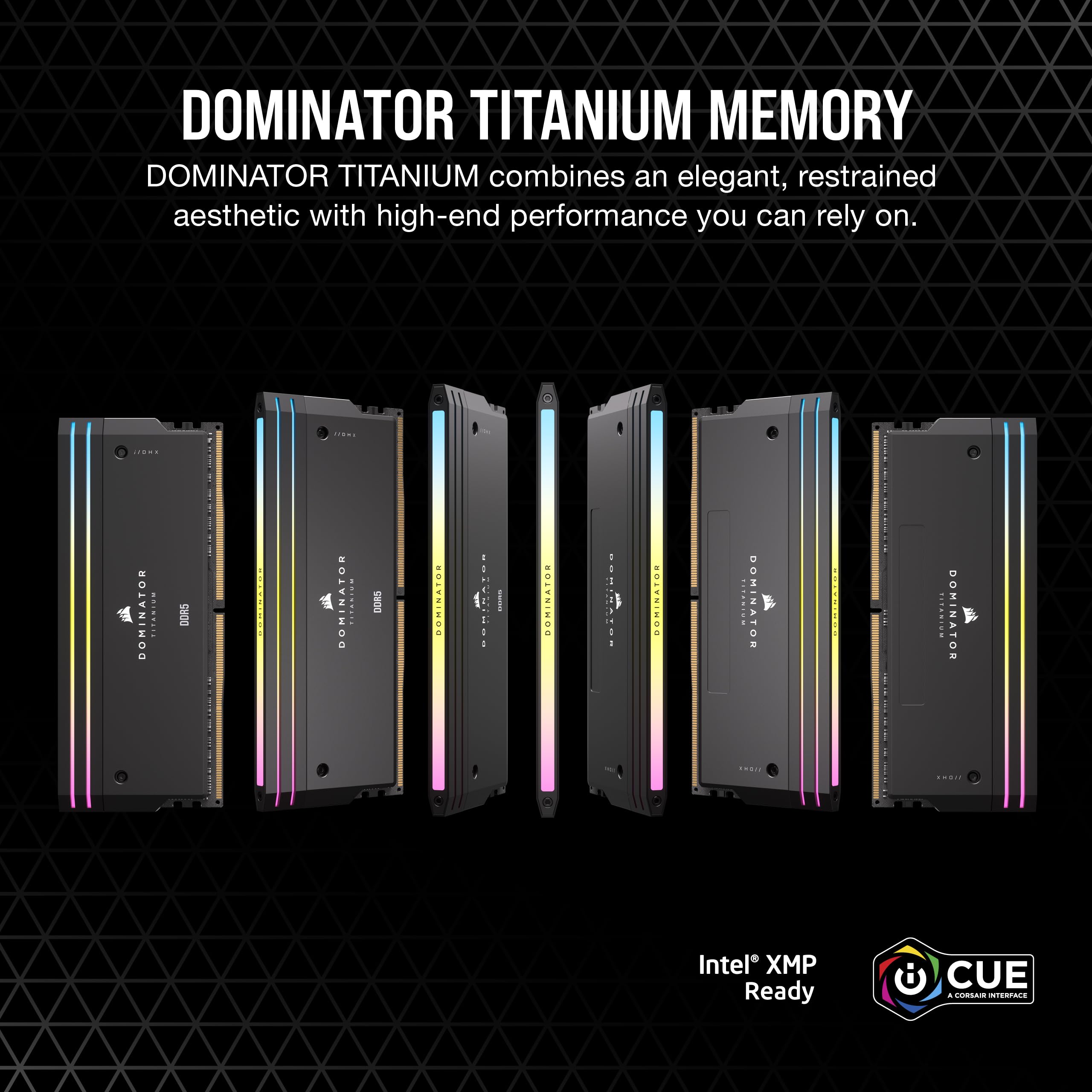 Corsair Dominator Titanium Rgb Ddr5 Ram 48Gb (2X24Gb) Ddr5 7200Mhz Cl36 Intel Xmp Icue Compatible Computer Memory - Black (Cmp48