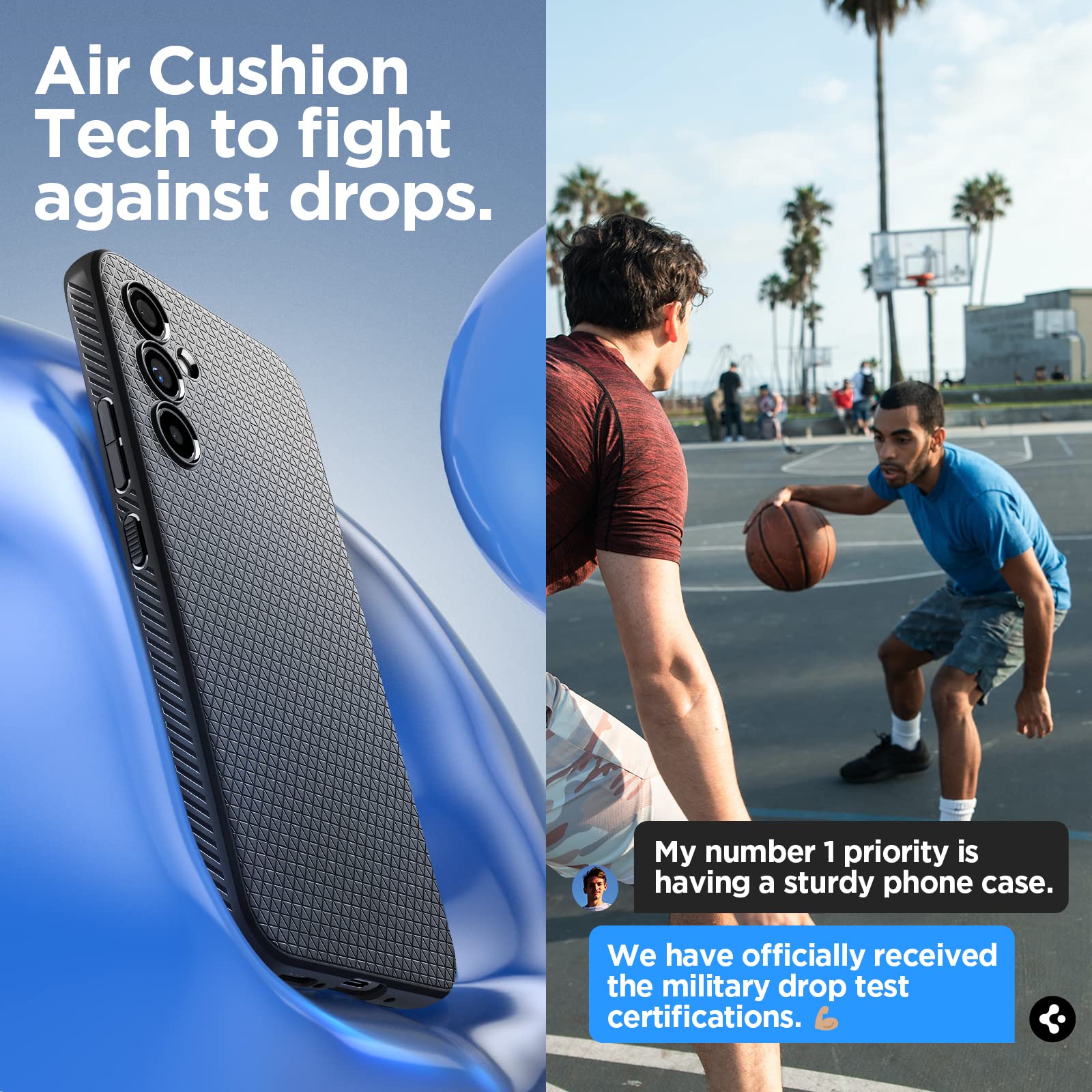 Spigen Liquid Air Designed For Galaxy A54 5G Case (2023) - Matte Black