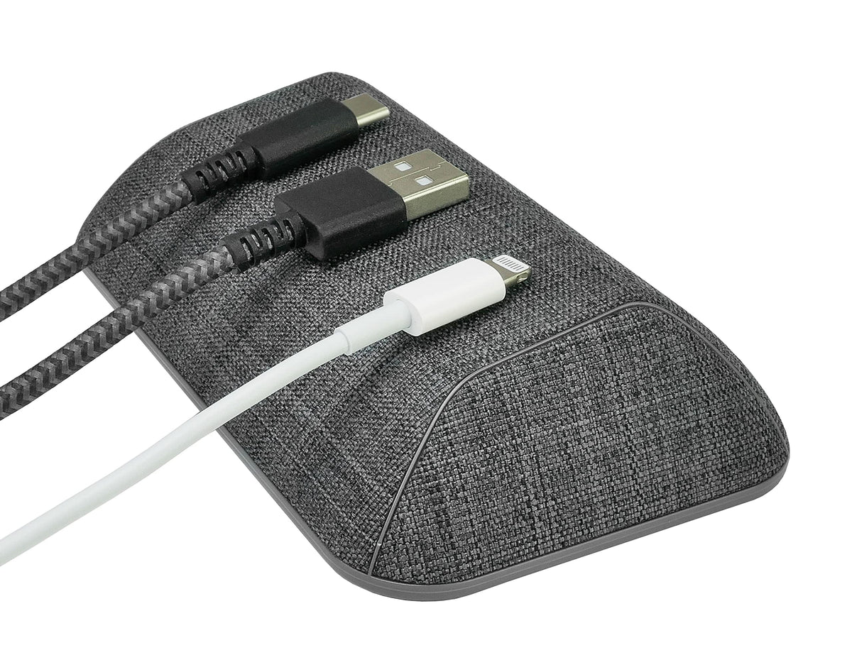 Smartish Magnetic Cord Holder   Bigger Cable Wrangler Organizer With Magnet Clips For Charger Management On Desktop, Nightstand, Or Side Table   Holds 6+ Cables   No. 2 Pencil Gray