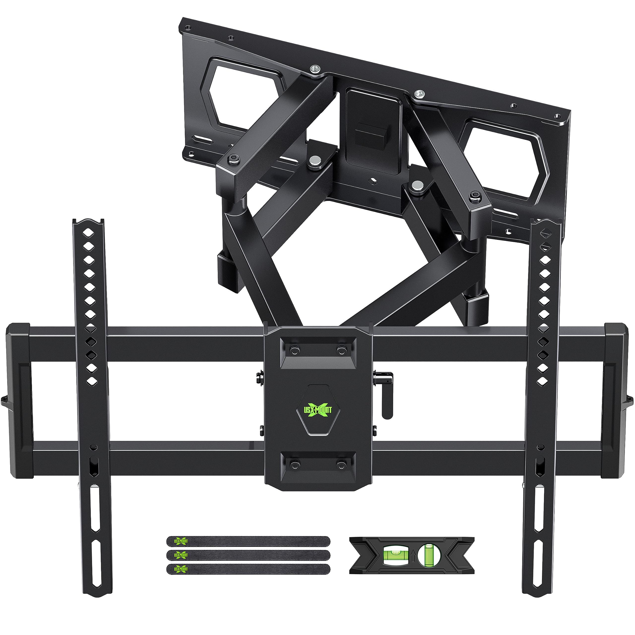 Full Motion TV Wall Mount for Most 37-84 Flat Screen TV, Swivel or Tilt TV Wall Bracket with Dual Articulating Arms, for 12-16 W