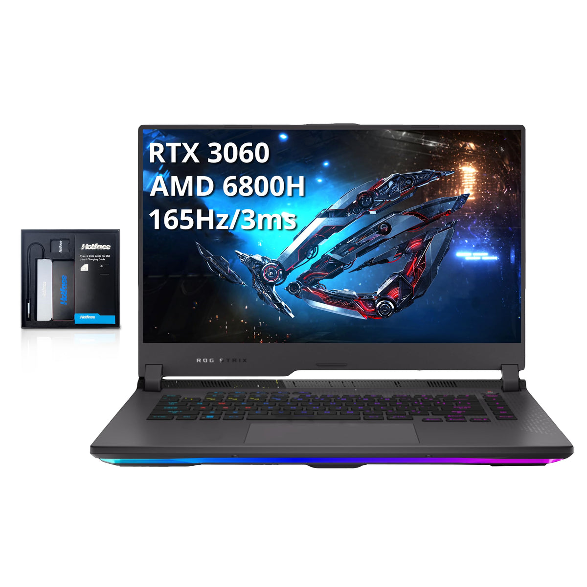 Asus Rog Strix G15 15.6'' 165Hz Wqhd Gaming Laptop, Amd Ryzen7 6800H, Geforce Rtx 3060, 64Gb Ddr5, 4Tb Ssd, Rgb Keyboard, Vr Rea