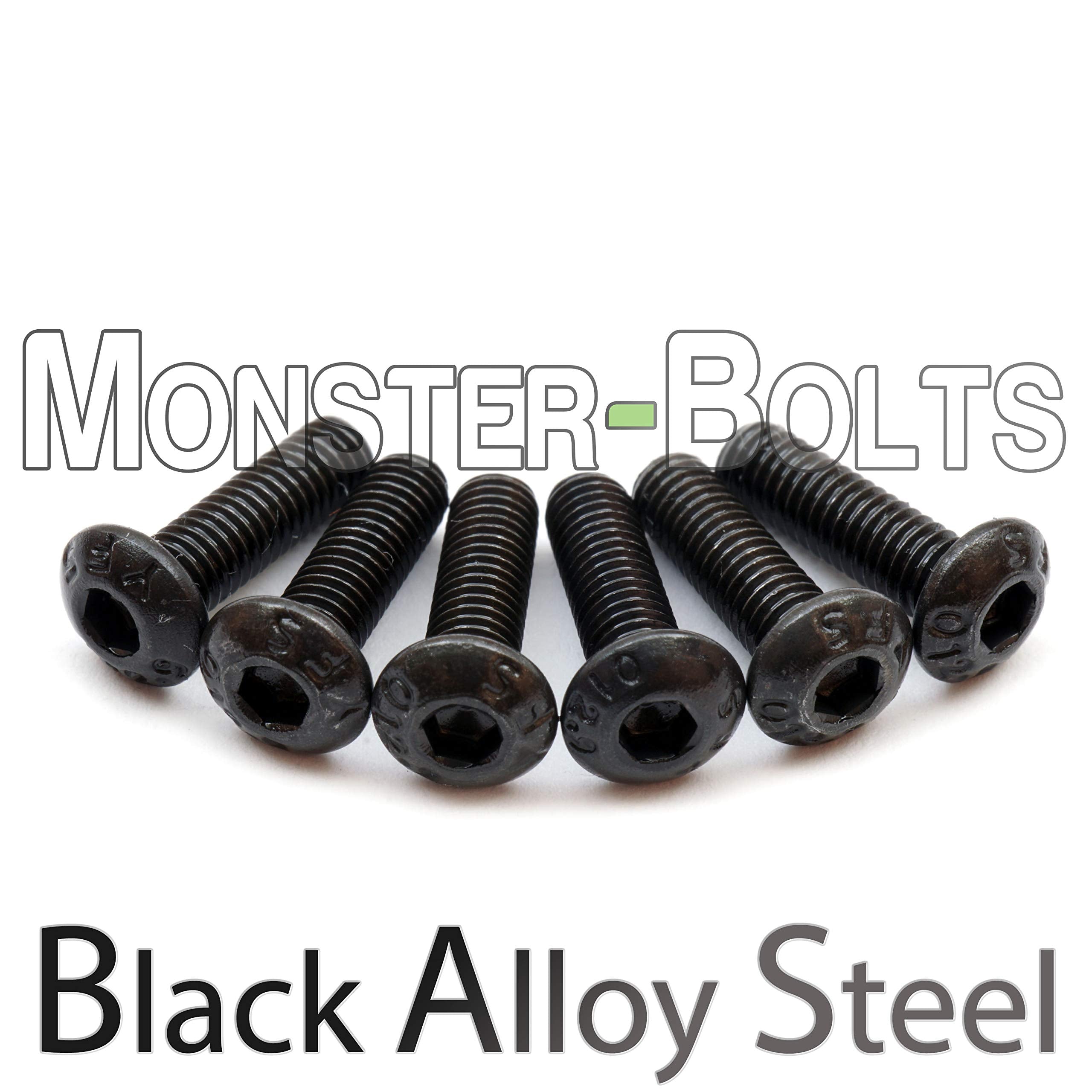 (7) Black Alloy Steel   Ibanez Style Guitar Saddle Intonation Mounting Hold Screws Set   Monsterbolts (Qty 7, 12.9 Black Alloy S