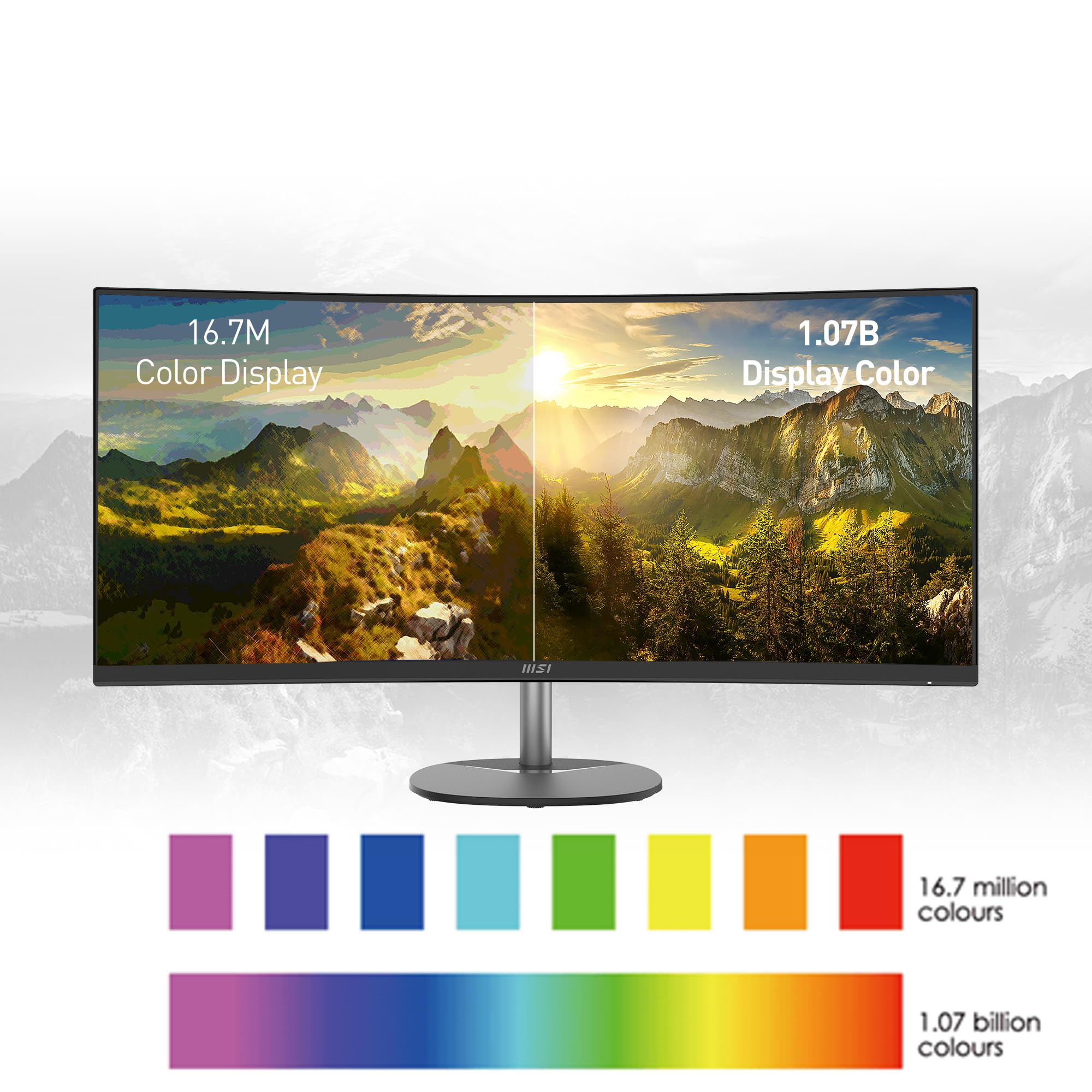 Msi Pro Mp341Cq, 34 Monitor, 3440 X 1440(Uwqhd) Va, 100Hz, Tuv Certified Eyesight Protection, 4Ms, Displayport, Hdmi, Tilt, Blac