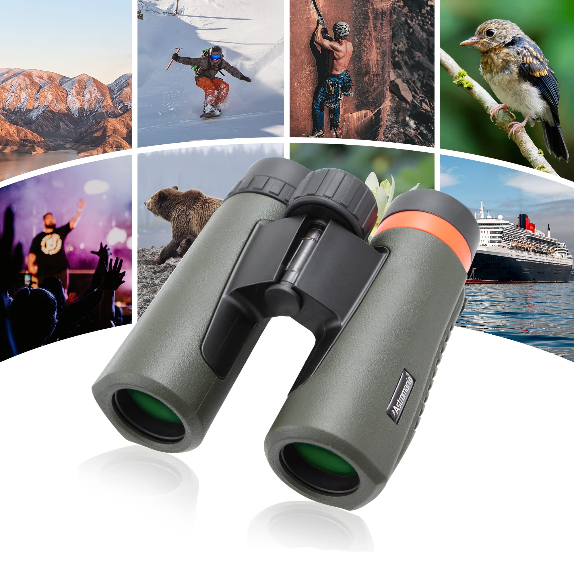Astromania 10X26 Waterproof Compact Binoculars For Traveling, Wildlife, Camping And Sport Games, Theater And Concerts, Bird Watc