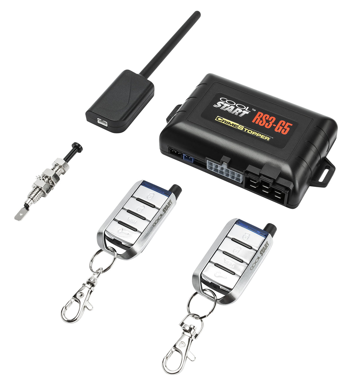 Crimestopper Rs3 G5 Cool Start 1 Way 4 Button Remote Start & Keyless Entry System