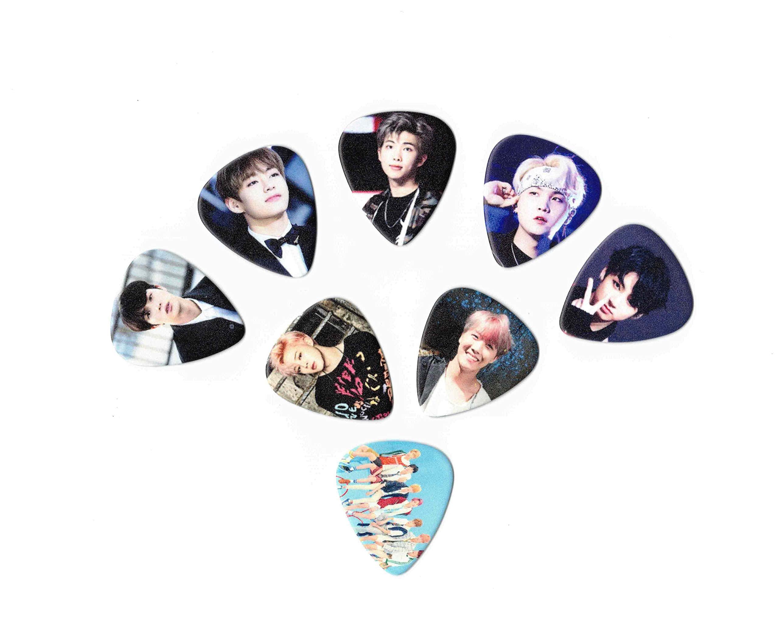 Bts Guitar Picks  (8 Picks In A Packet)