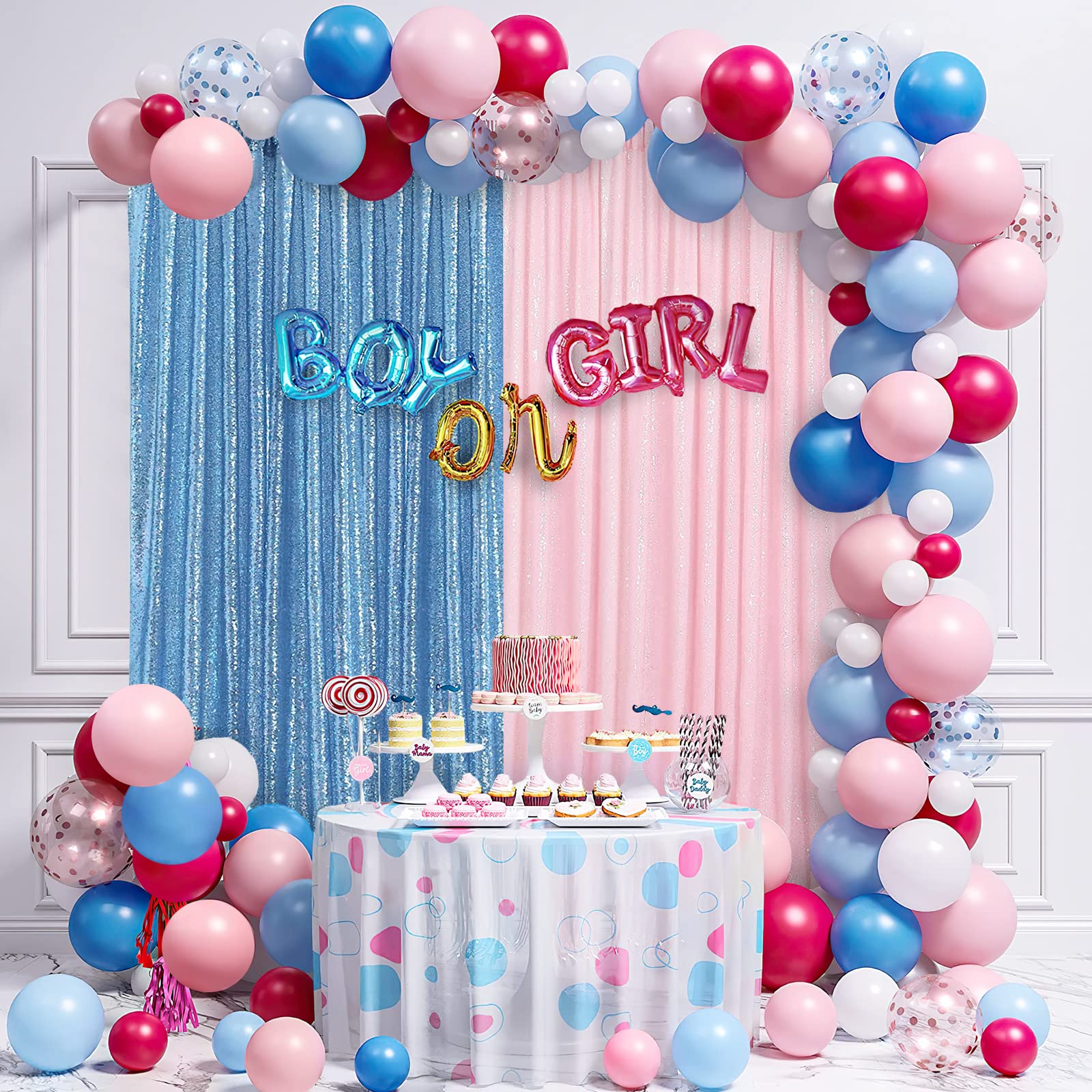 Pink Sequin Backdrop 2 Panels 2Ftx8Ft Birthday Party Backdrop Curtains Glitter Baby Shower Backdrop Pink Backdrop