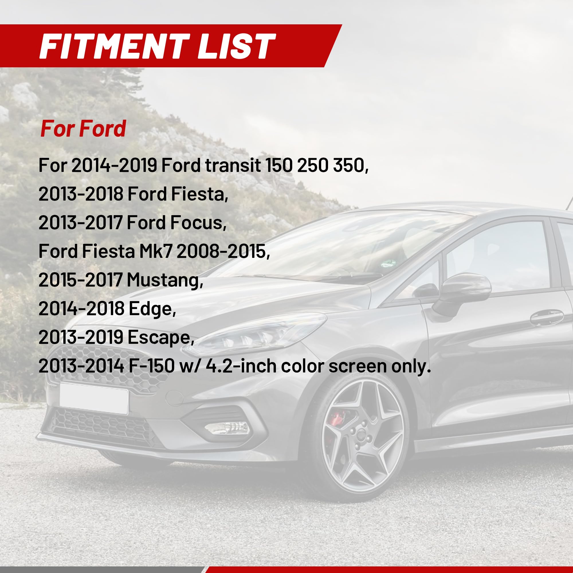 Red Wolf Car Stereo Wiring Harness Compatible With Ford Transit 2014 2019, 2013 2018 Ford Fiesta, 2013 2017 Ford Focus Install Aftermarket Radio Cable Adapter For Amp System