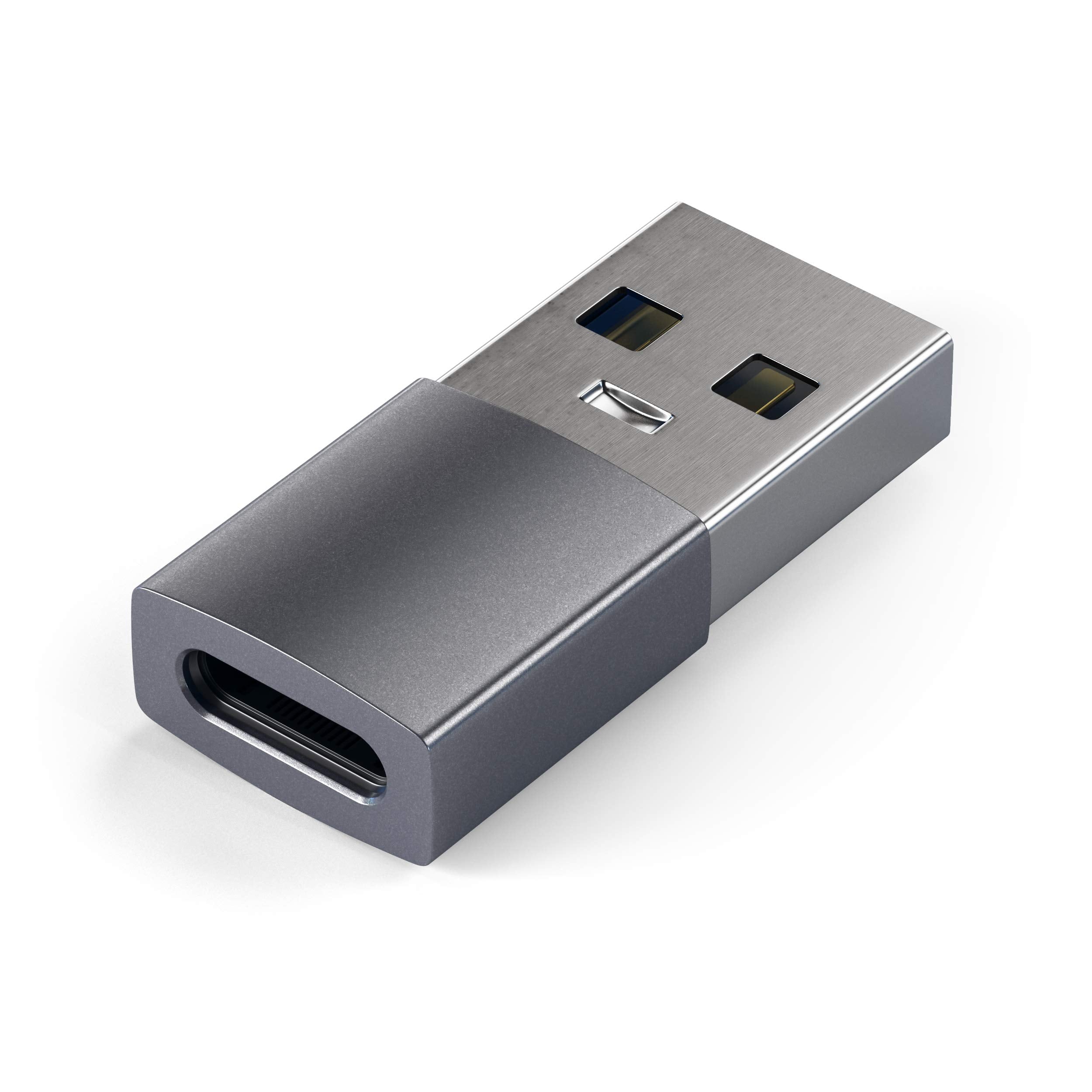 Satechi Type A To Type C Adapter Converter   Usb A Male To Usb C Female   Compatible With Imac, Macbook Pro/Macbook, Laptops, Pc, Computers And More (Space Gray)