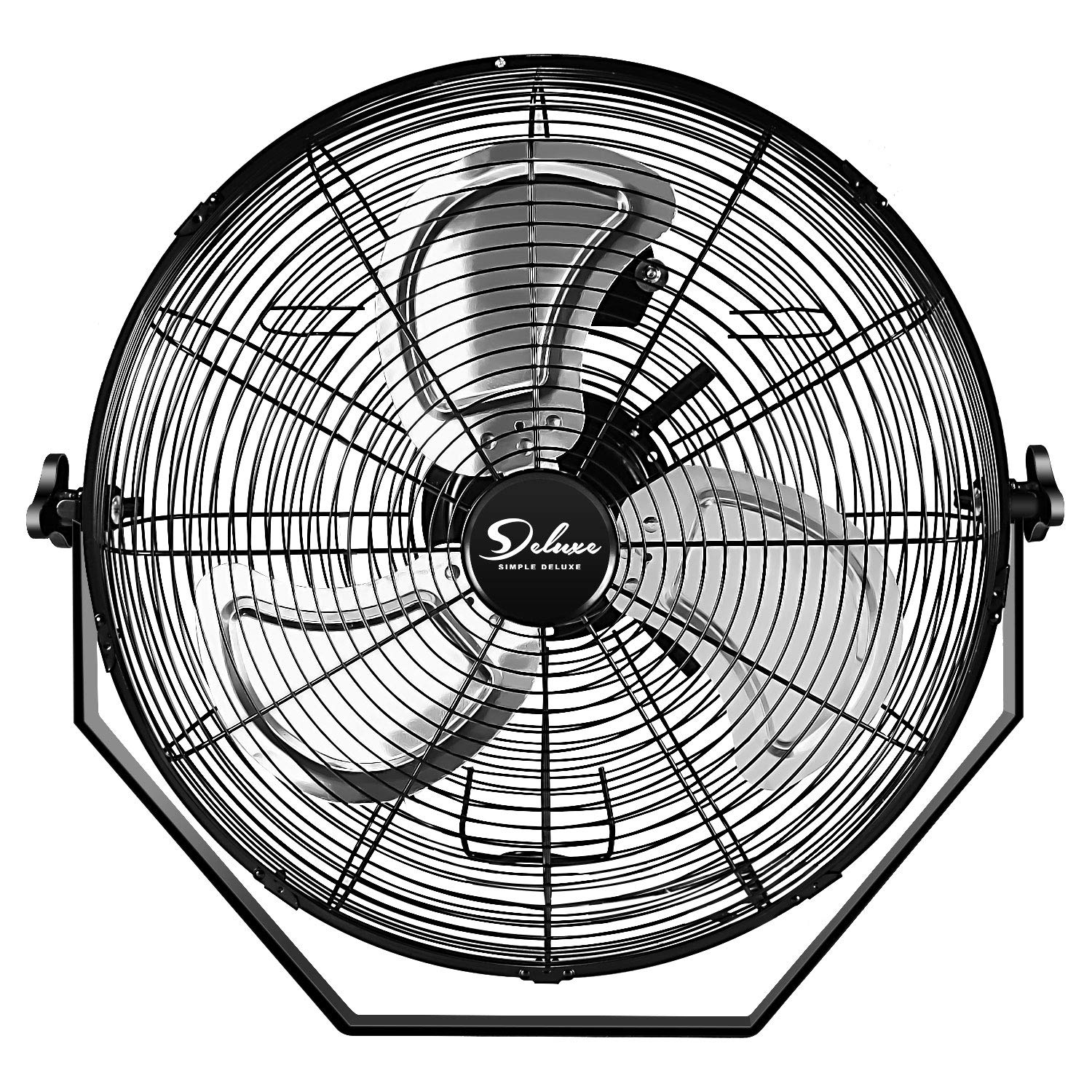 Simple Deluxe 18 Inch Industrial Wall Mount Fan, 3 Speed Commercial Ventilation Metal Fan For Warehouse, Greenhouse, Workshop, Patio, Factory And Basement   High Velocity