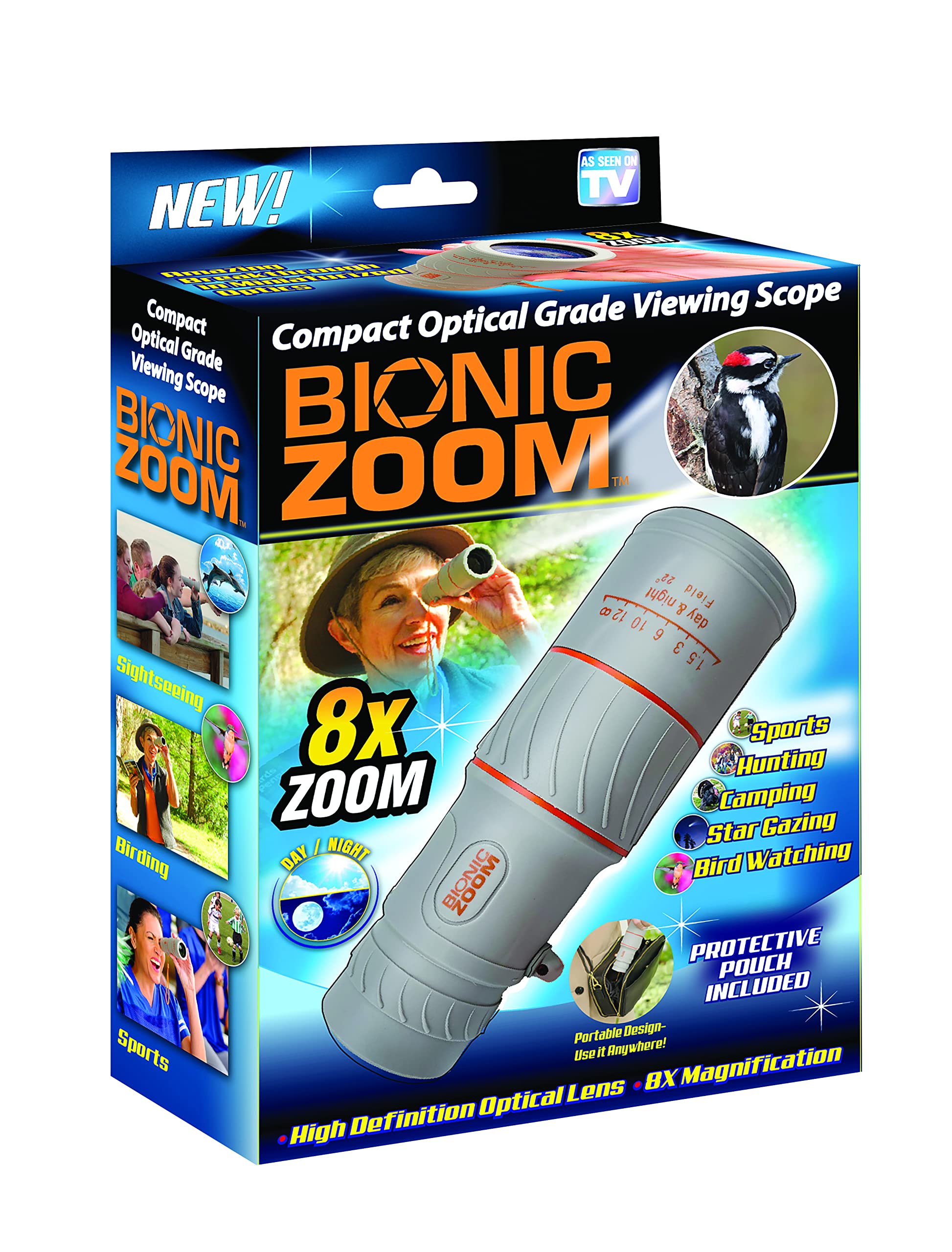 Bionic Zoom, Powerful Handheld Scope With 8X Magnification, Great For Bird Watching, Sports, Concerts, And More