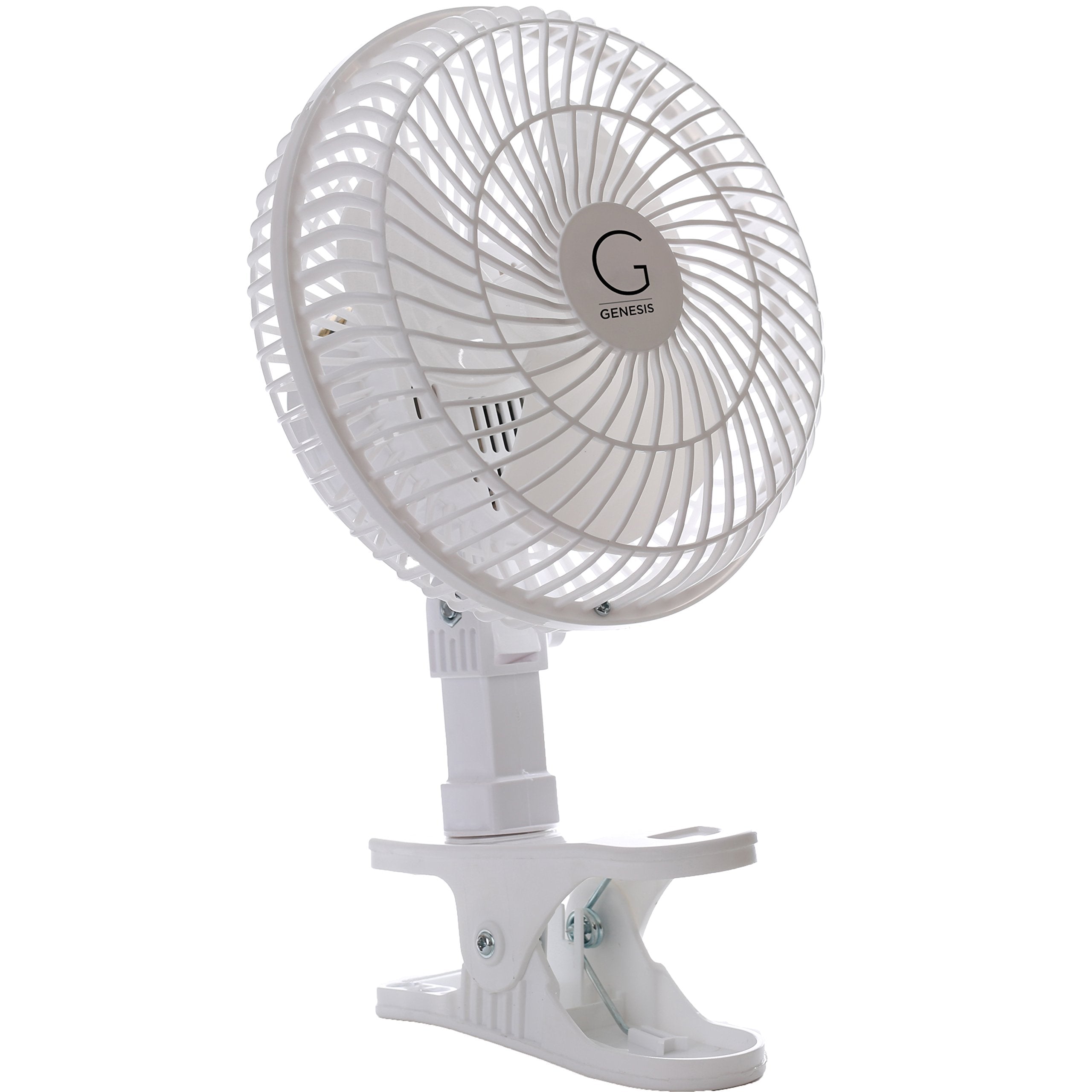 Genesis 6 Inch Clip Convertible Table Top & Clip Fan Two Quiet Speeds   Ideal For The Home, Office, Dorm, More Off White